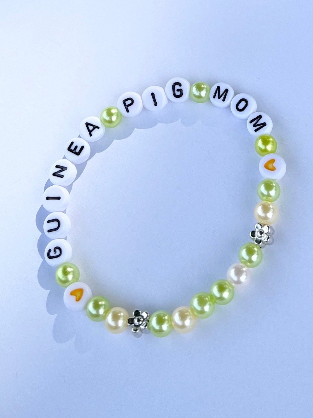 GUINEA PIG MOM Bracelet Beaded Elastic Bracelet Gift for Guinea Pig Owner Handmade Jewelry for Guinea Pig Lover I Love Guinea Pigs
