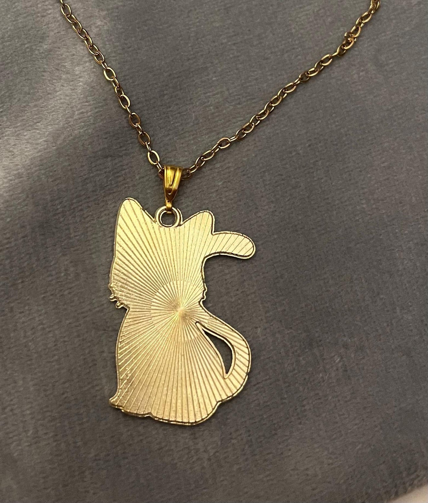 Sailor Moon Necklace Luna Artemis Necklace Anime Jewelry Gift for Sailor Moon fan Sailor Moon Merchandise Gold Imitation Luna Necklace