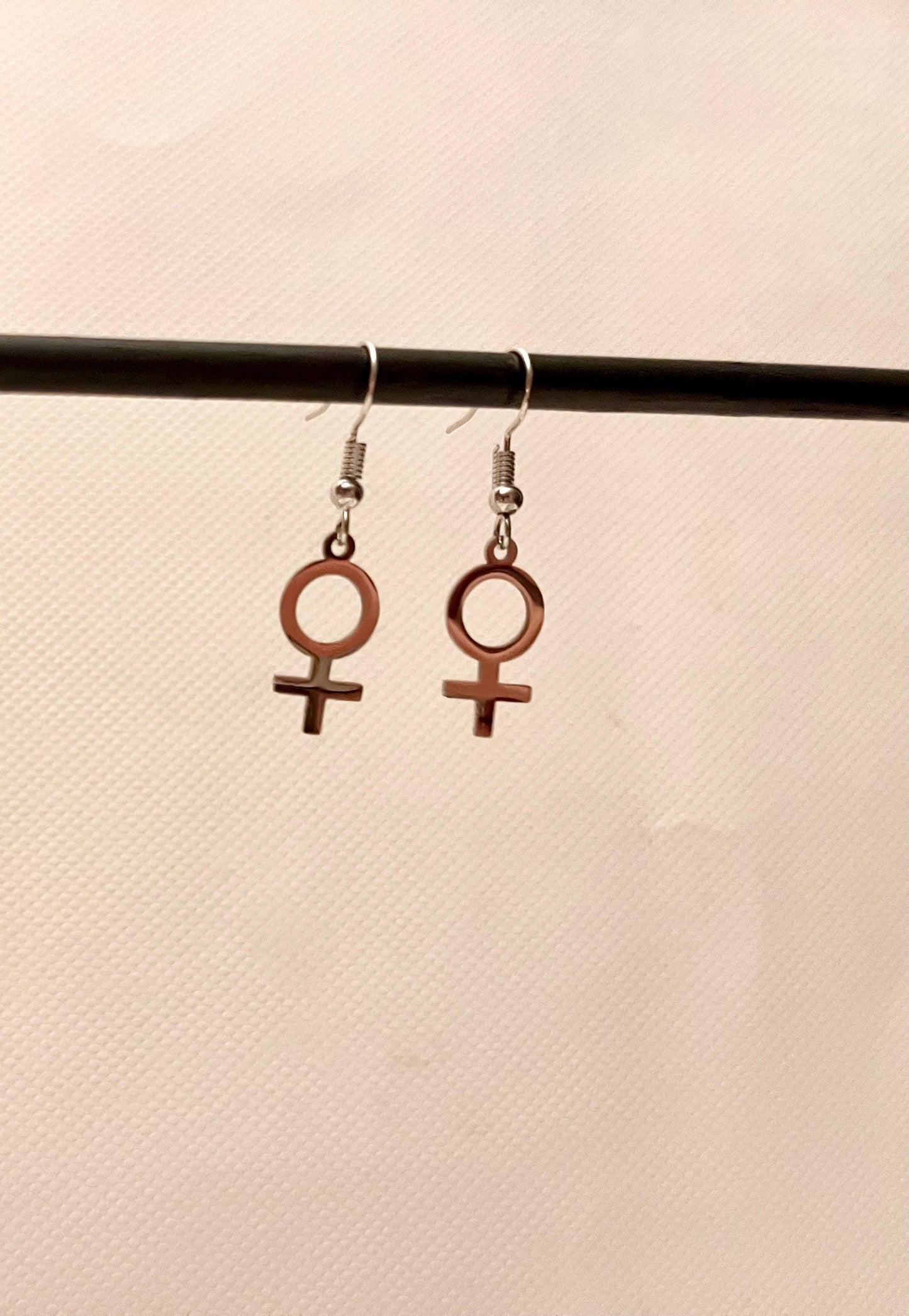 Feminist Örhängen silver imitation Kvinnosymbolen Present till Feminister Minimalistiska Smycken Kvinnosymbol Örhängen Venussymbol
