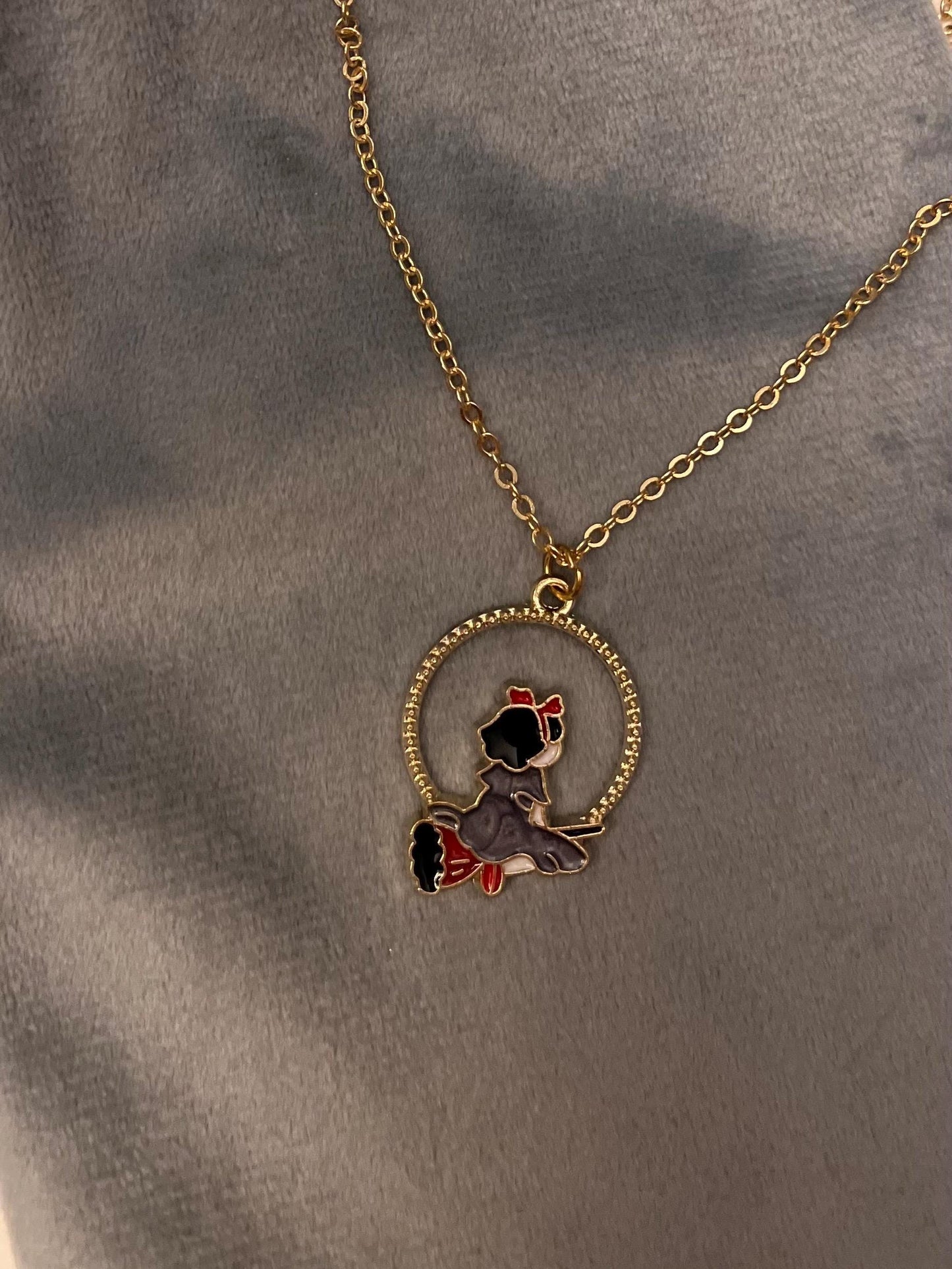 Kikis expressbud Studio Ghibli halsband med Kiki smycken för Ghibli-älskare Present till Ghibli-fan