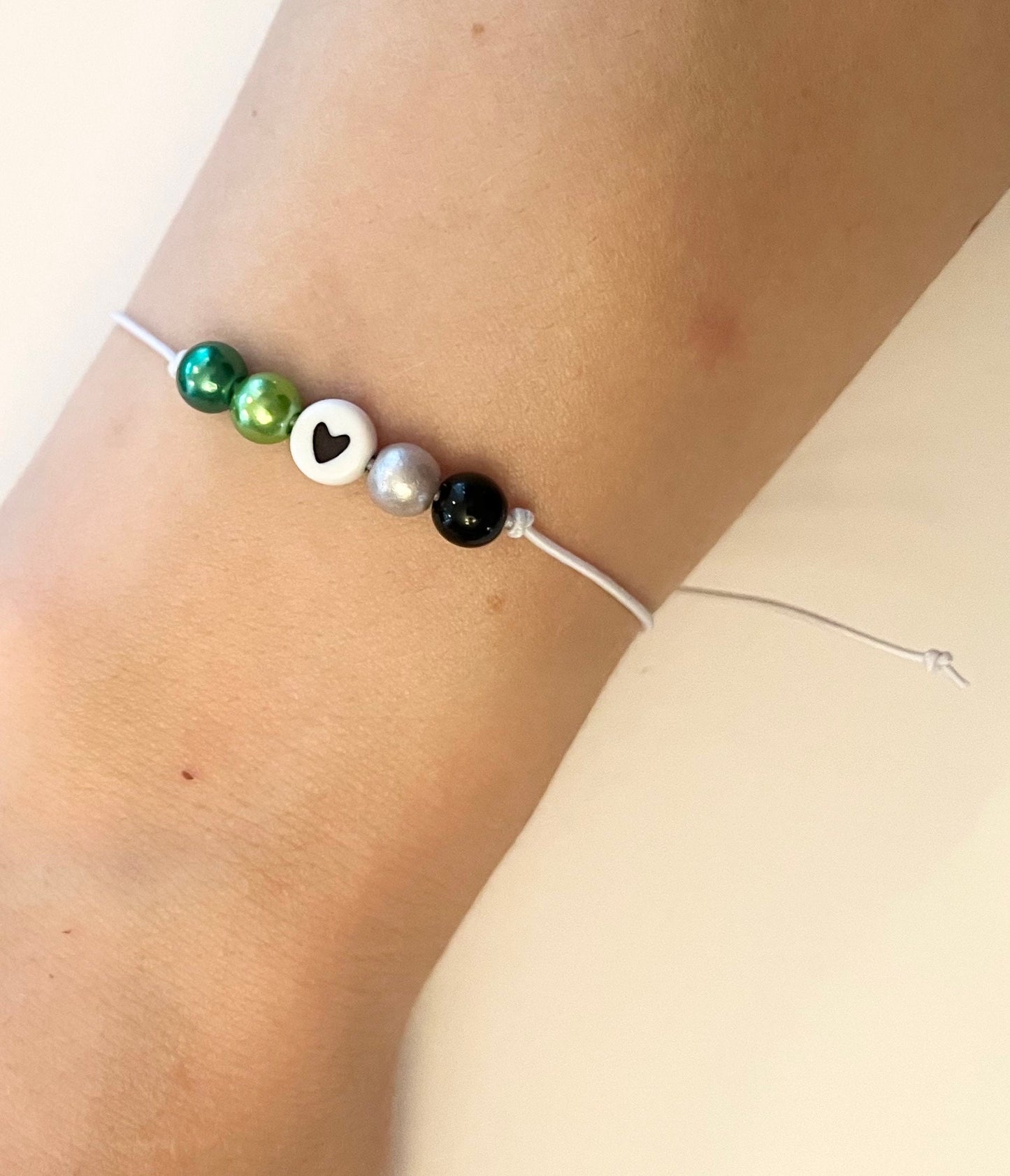 Aromantisk Armband HBTQ+ Pärlat elastiskt armband för Pride Aromantic Smycken Pride Accessoarer