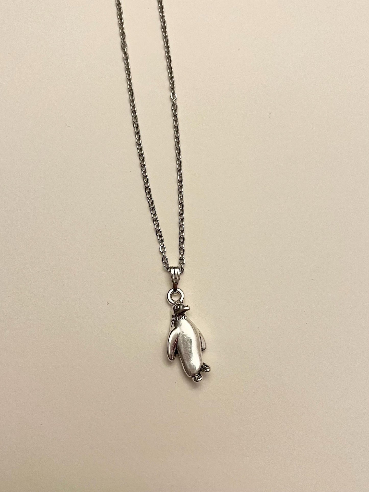 Emperor Penguin Necklace for Penguin Lover Gift I Love Penguins Jewelry Penguin Charm Silver Imitation Penguin Pendant Animal
