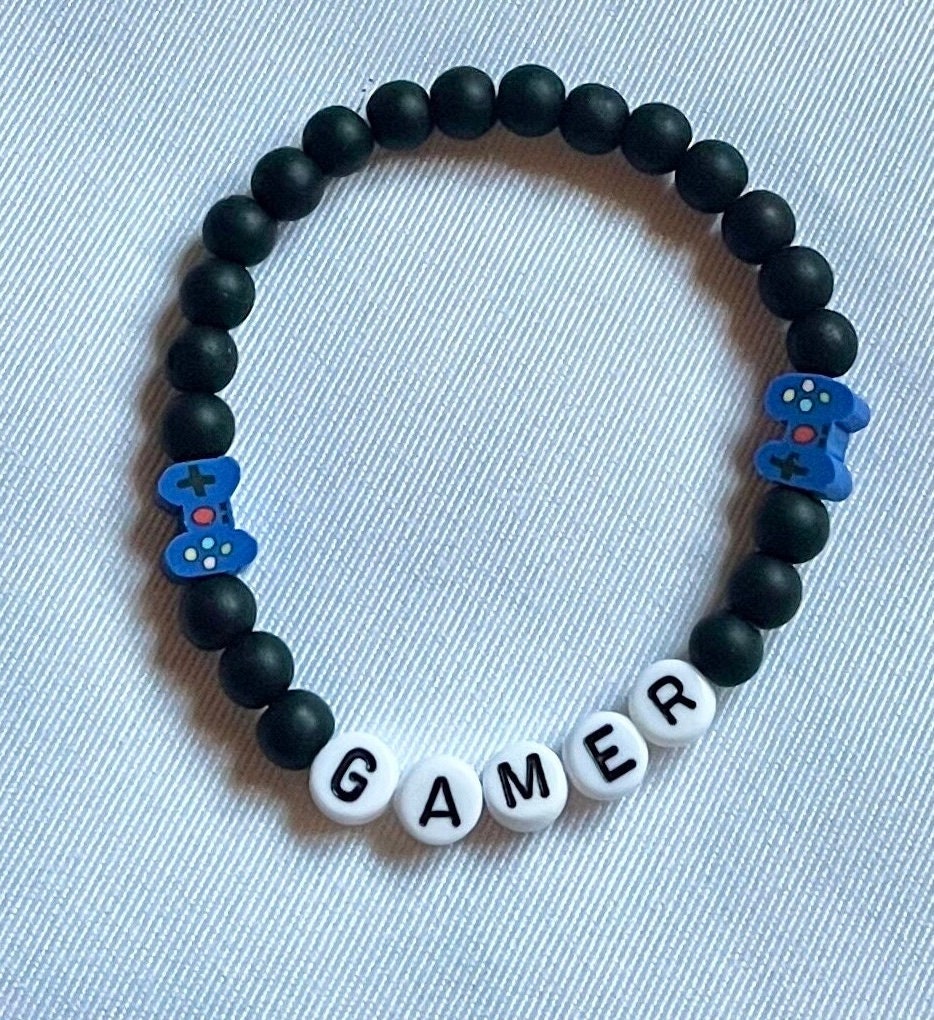 Gamer Bracelet Beaded Gift for Gamer Video Game Jewelry Console Accessory