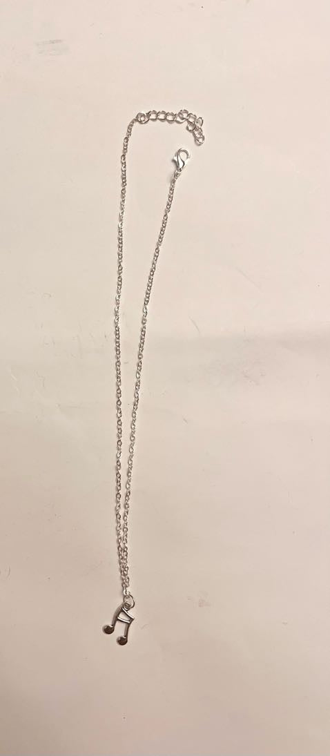 Musical Note Necklace Note Charm Music Necklace for Music Lover Gift Silver Imitation