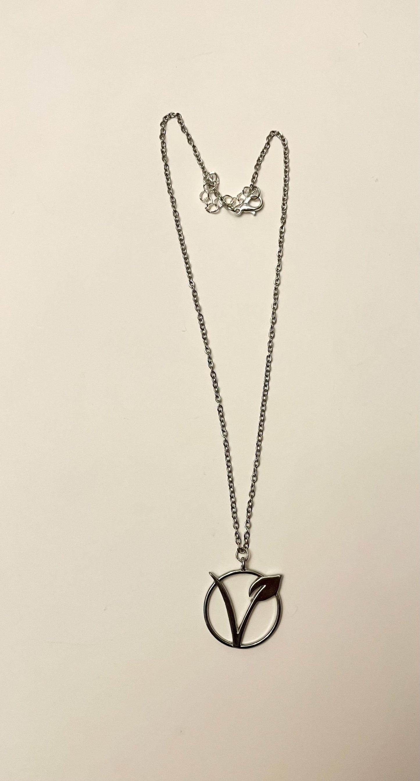 Veganskt halsband silverimitationssmycken för vegansk present växtbaserad etikett vegansk skylt merchandise vegansk