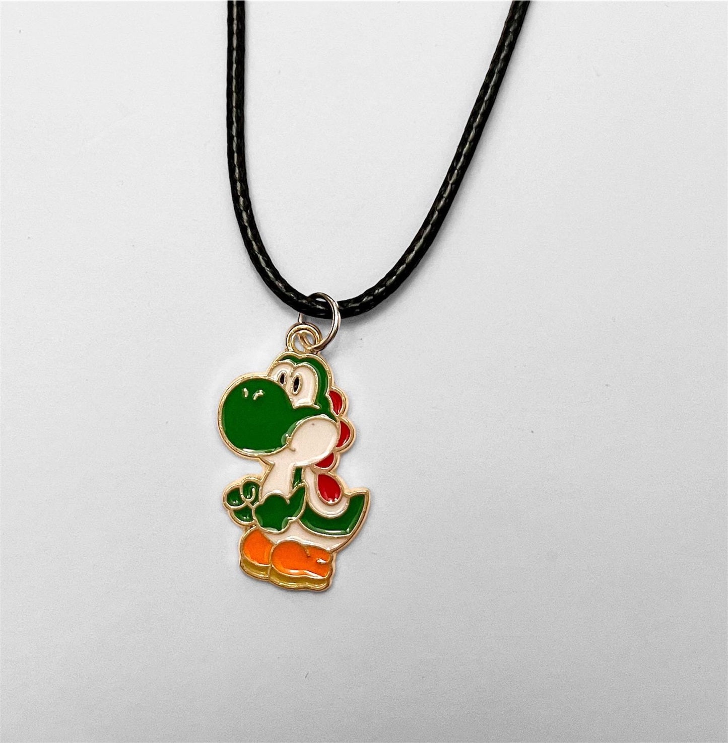 Nintendo Yoshi Necklace with Charm Nostalgic Gift for Retro Gamer Handmade Video Game Jewelry Yoshi Pendant