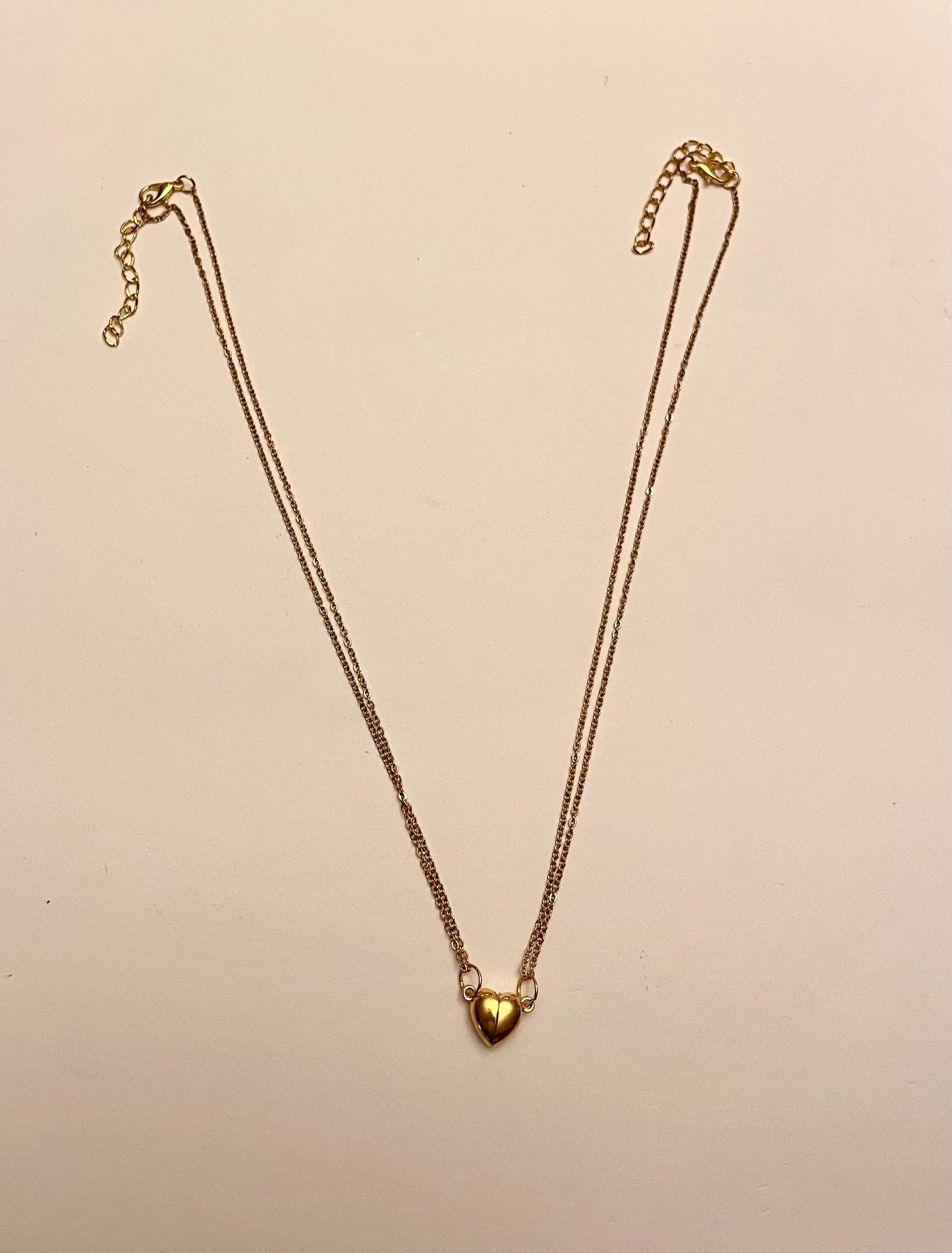 Magnetic Heart Necklace for Couples and Best Friends Necklace Silver Imitation Jewelry Friendship Necklace