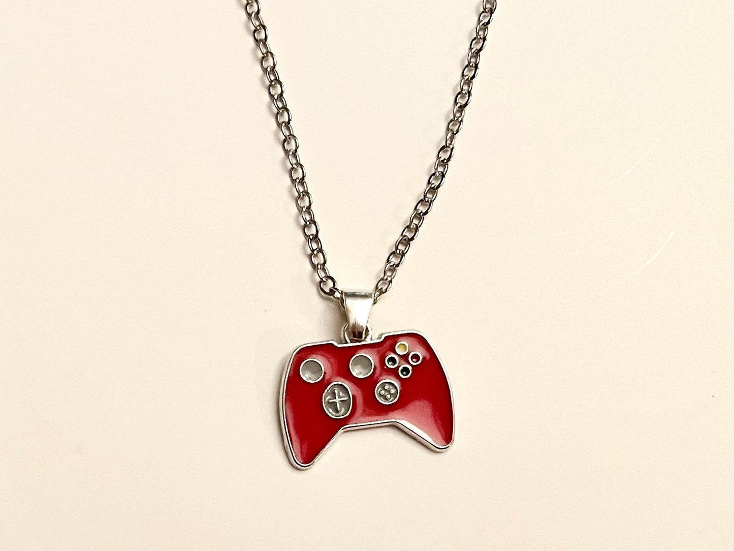Spelkontroll halsband för gamer Present Tv-spel smycke Handkontroll berlock Spelhalsband Rostfritt stÄl
