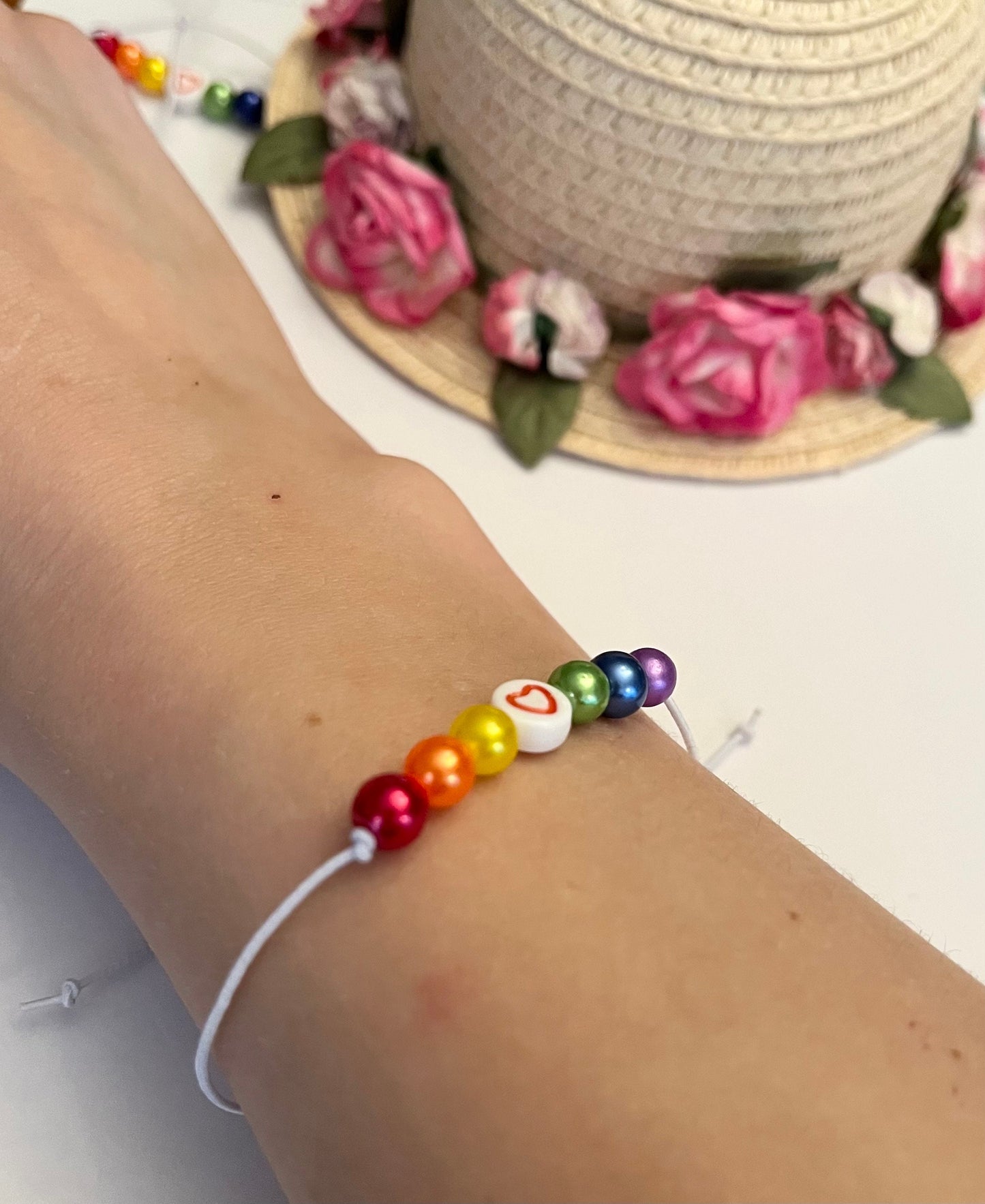 Pride-armband HBTQ+ Pärlarmband Justerbart för Pride-månaden Tillbehör Regnbågsflagga Smycken Pride-artikel