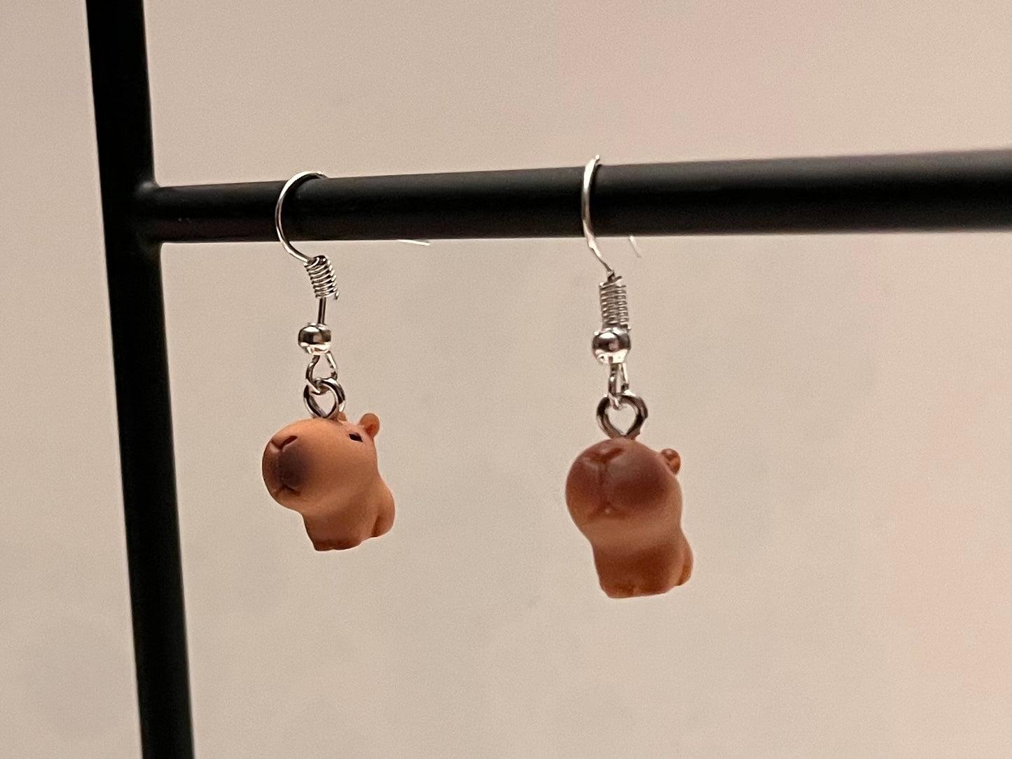 Capybara Earrings Cute Miniature Animal Jewelry Kapibara Charm Kawaii Capybaras