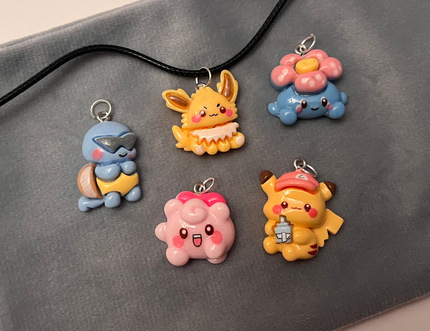 Pokemon Halsband Retrostil Clefairy Smycke Squirtle Berlock Pikachu Tv-spel Halsband Vileplume Halsband Pokemon Jolteon Kanto Pokemon Smycke 