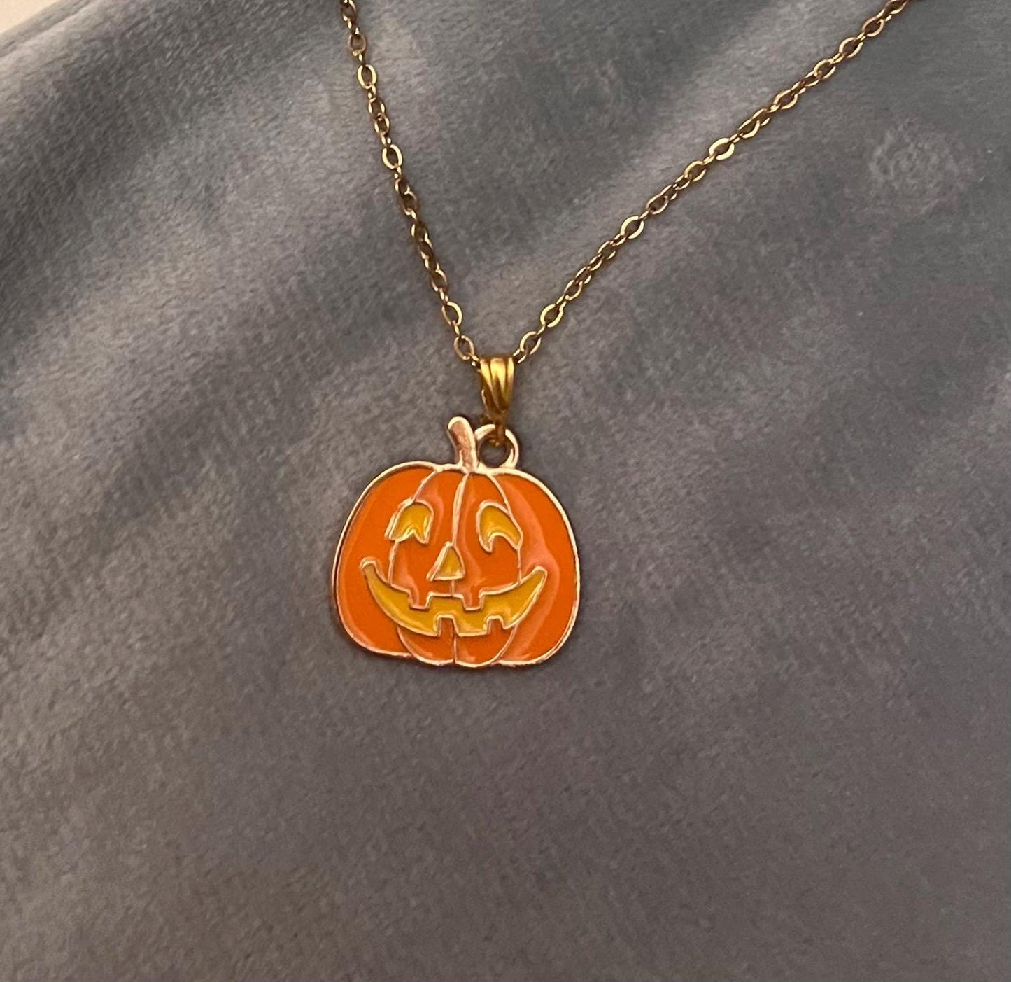 Halsband Halloween Guld Imitation Spöke  Katt Hänge Söt Halloween Smycken Pumpa Halsband