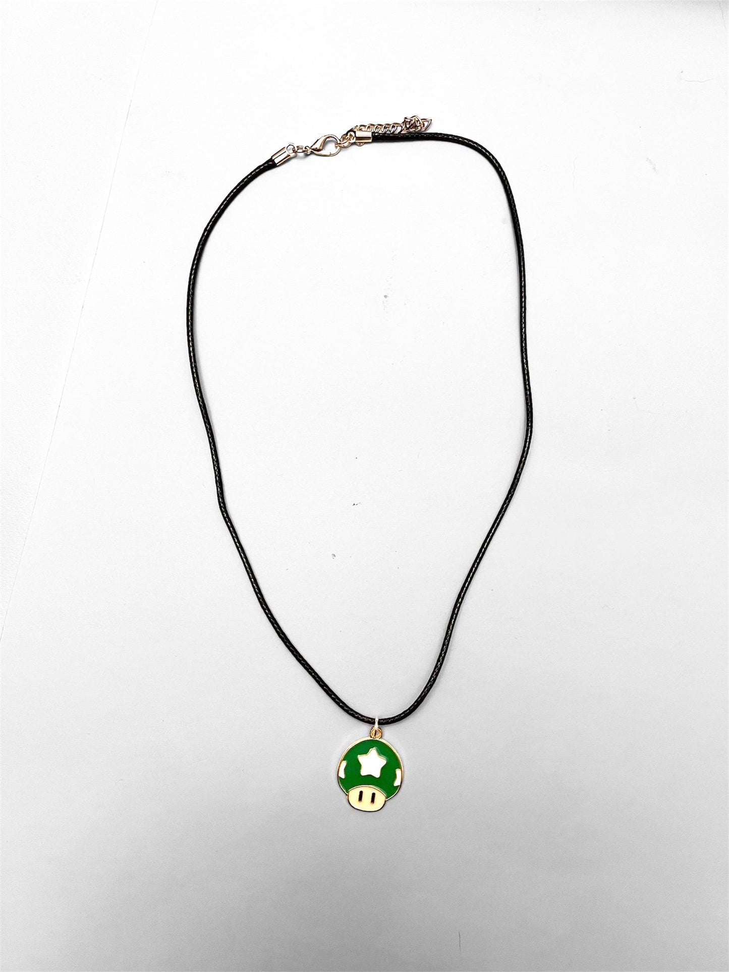 Nintendo 1-Up Mushroom Necklace Super Mario Mushroom Charm Nostalgic Gift for Retro Gamer Handmade Video Game Jewelry Green Mushroom Pendant