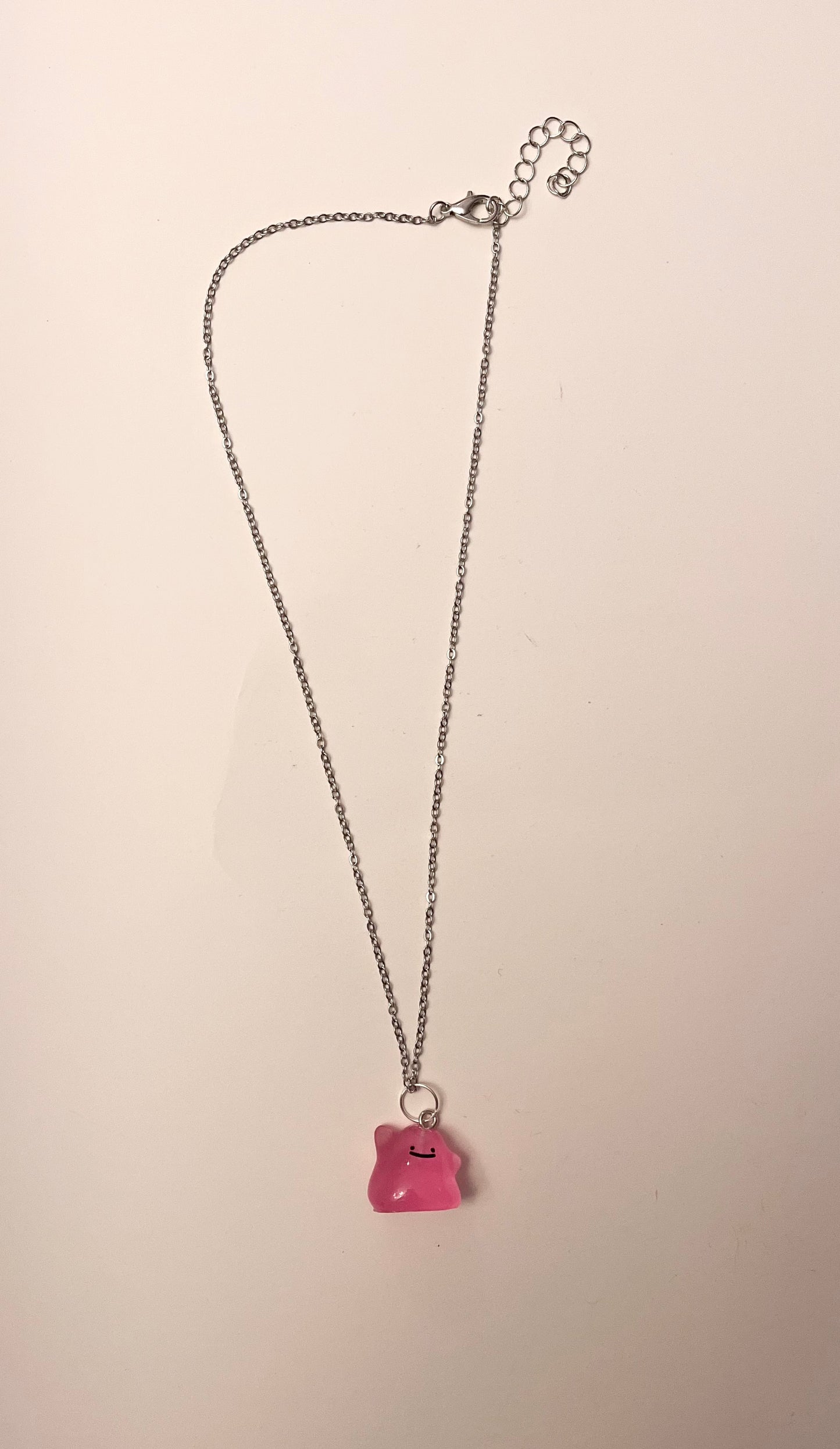 Luminous Ditto Necklace Pokémon Jewelry Ditto Pendant Video Game Necklace for Pokémon Fan Shiny Ditto Luminary Nintendo merch