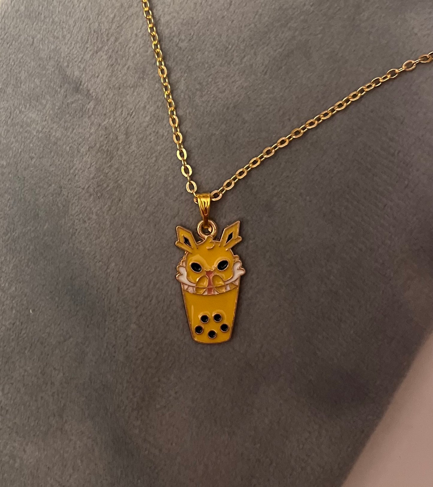 Eeveelutions Necklace Pokemon Boba Tea Eeveelutions Bubble Tea Pokemon Lover Gift Eevee Necklace Milk Tea Eeveelution