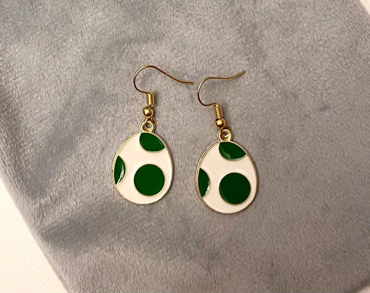 Yoshi’s Egg Earrings Video Game Jewelry for Yoshi Lover Gift for Nintendo Lover Earrings Yoshi Egg Charm