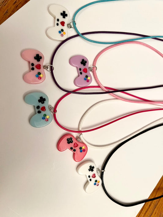 Cute Video Game Controller Necklace Gaming Jewelry Handmade Gift for Gamer Charm Hand Controller Charm