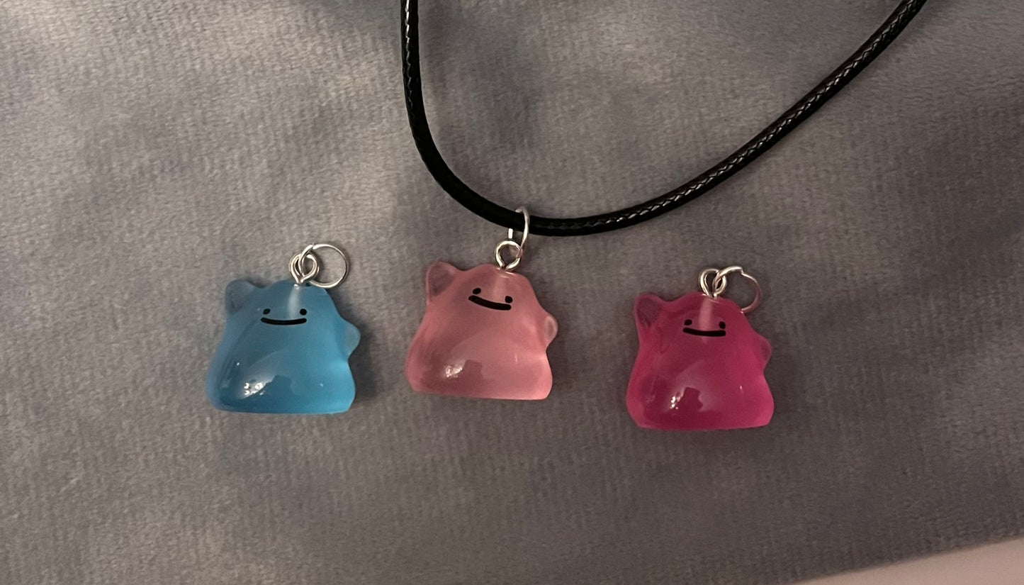 Ditto Halsband Pokemon Smycke Ditto Berlock Tv-spel Halsband för Pokemon-fan Shiny Ditto Pokopia Nintendo merch