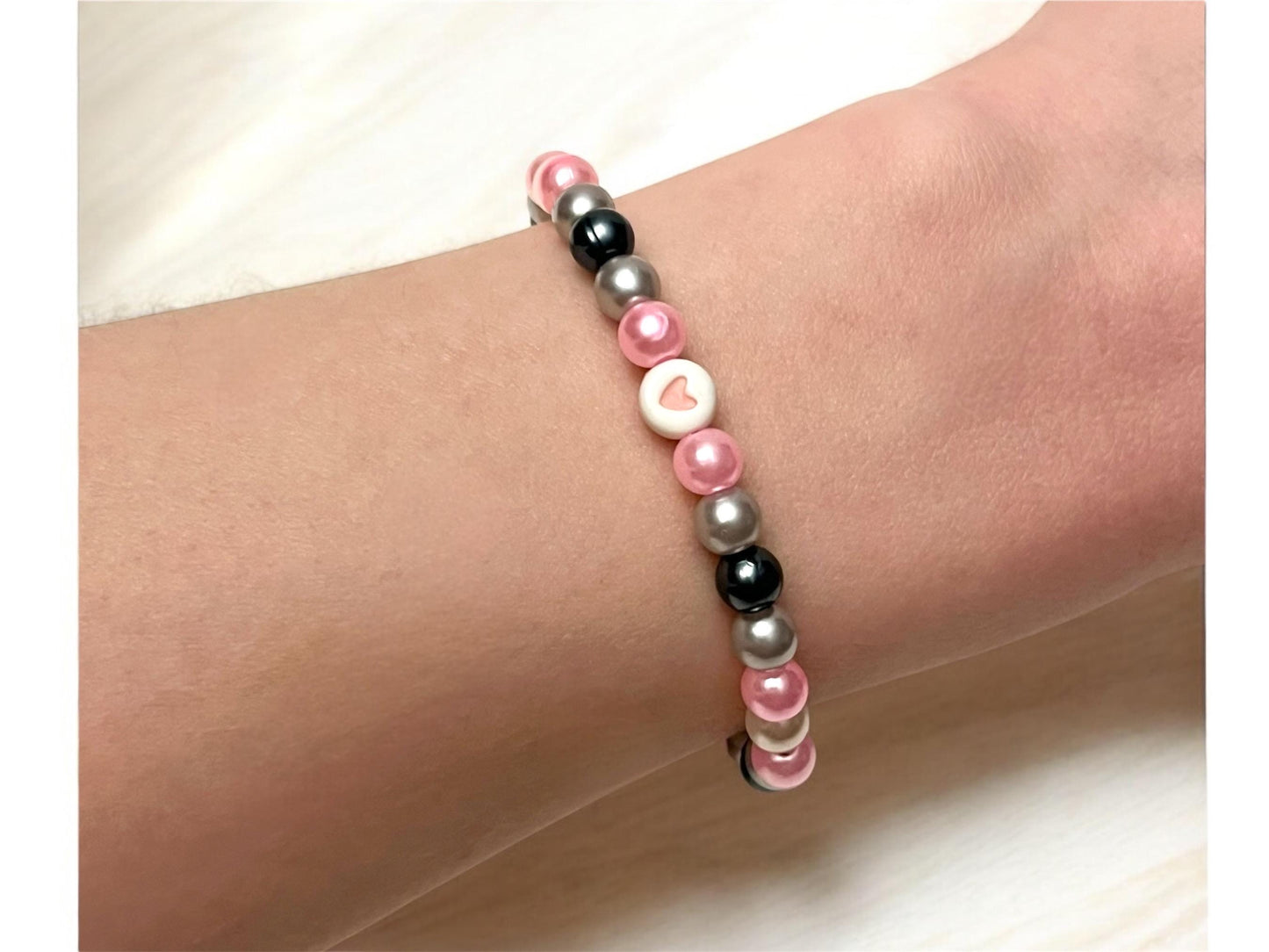 Demigirl armband med pärlor och hjärtan för pridesäsongen HBTQ+ smycken Demigirl flaggan