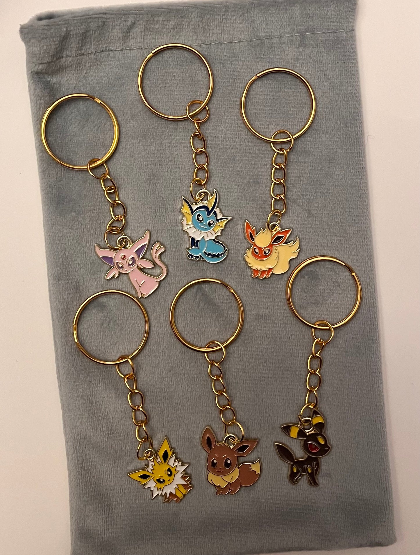 Eeveelutions Keychain Pokemon Charms Nintendo Lover Gift Pokemon Lover Eevee Keychains Eeveelution