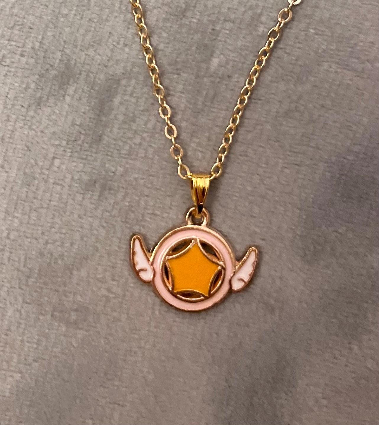 Cardcaptor Sakura Necklace Gold Imitation Jewelry for Anime Lover Gift