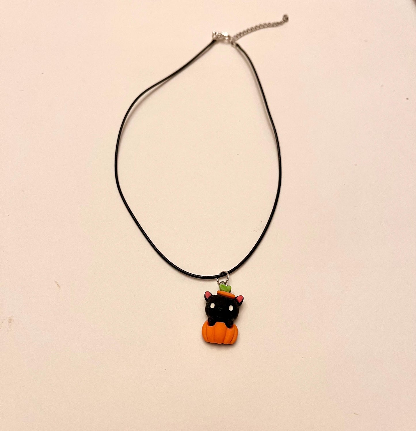 Halsband Halloween Choker Spöke Berlock Katt Hänge Söt Halloween Smycken Pumpa Halsband