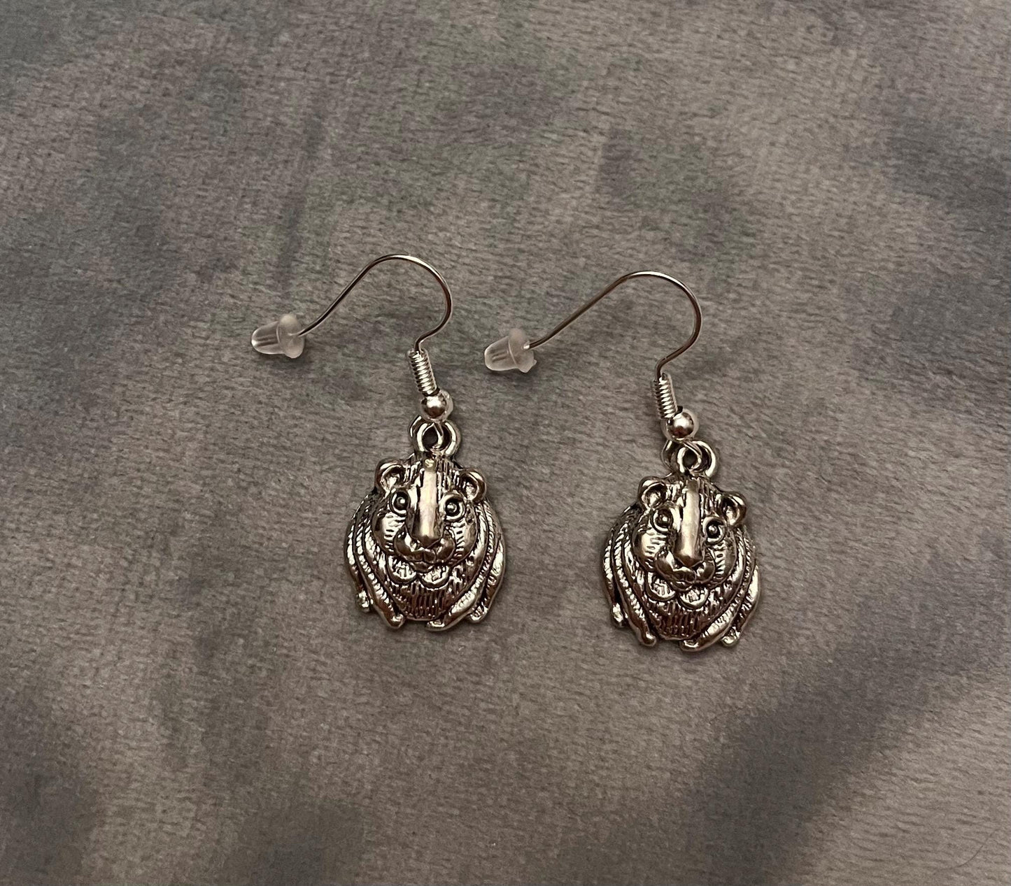 Guinea Pig Earrings Silver Imitation Minimalistic Jewelry for Guinea Pig Lover Gift Animal Earrings Cavy