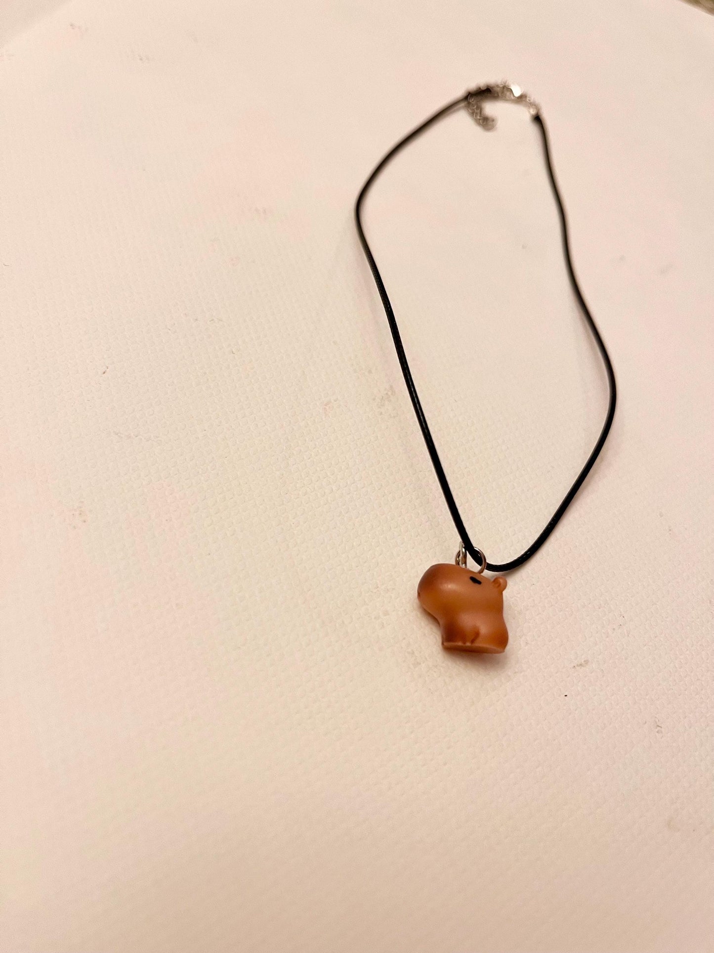 Capybara Necklace Cute Miniature Animal Jewelry Kapibara Charm Kawaii Choker