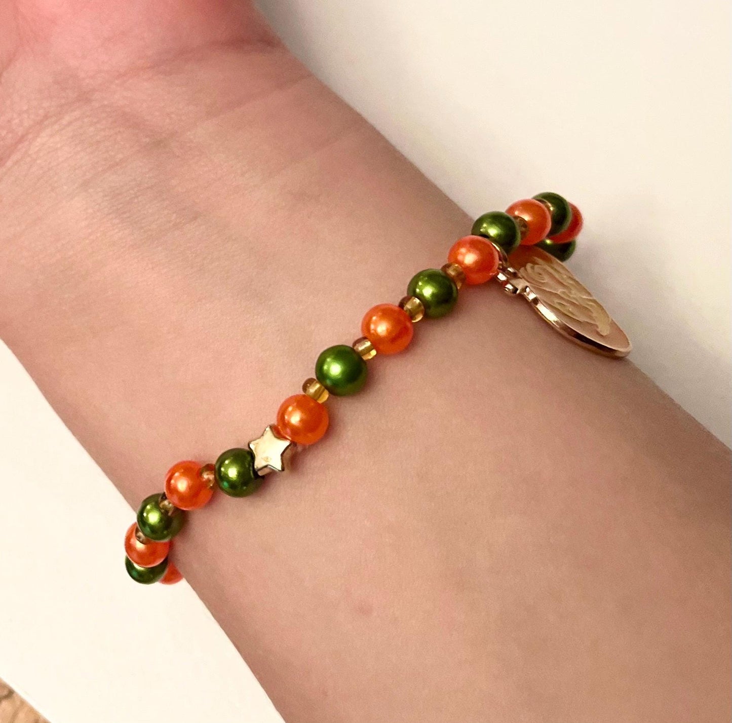 Halloween armband Pumpa berlock Halloween Elastiskt armband Halloweenfest smycken