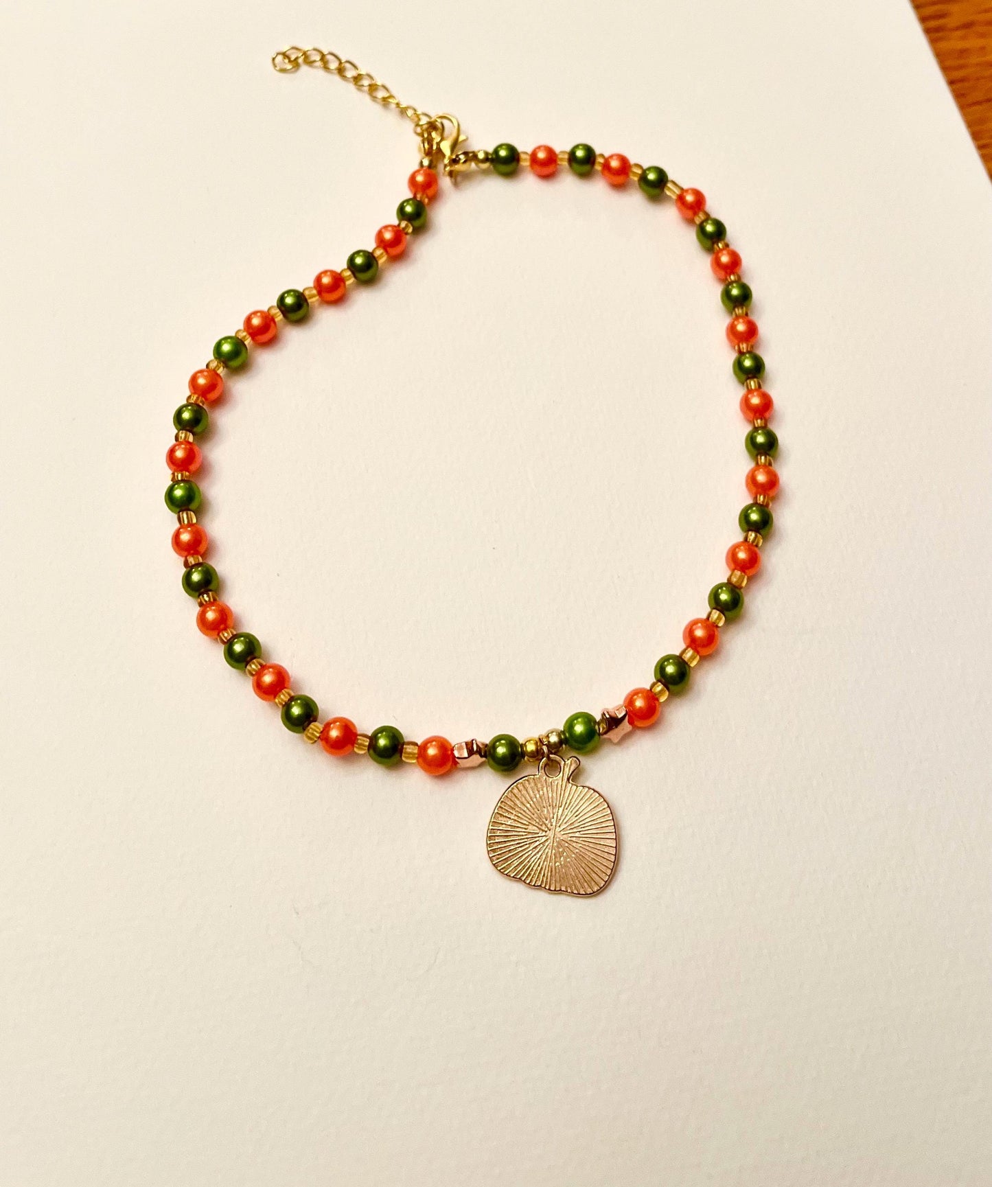 Halloween Choker Pärlhalsband Pumpasmycken för Halloween Halsband