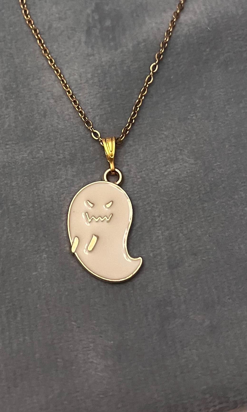 Halsband Halloween Guld Imitation Spöke  Katt Hänge Söt Halloween Smycken Pumpa Halsband