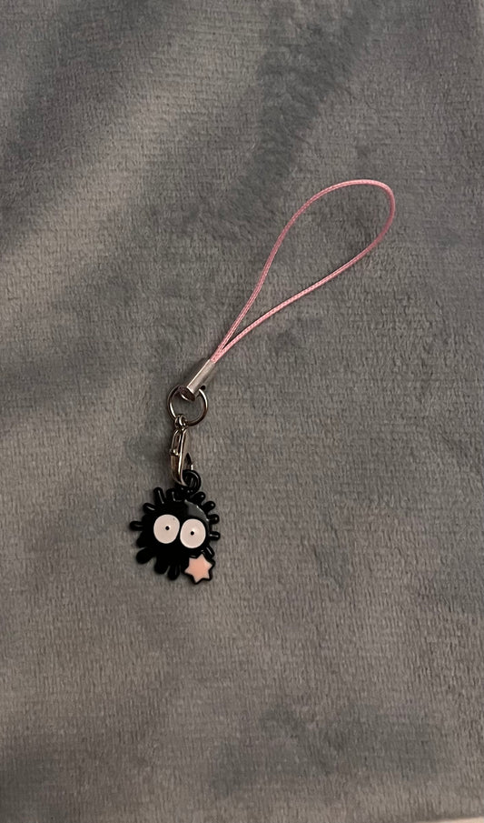 Susuwatari Charm Soot Sprite Phone Charm Black Soot Sprite Phone Strap Susuwatari Keychain Studio Ghibli Jewelry Soot Sprite