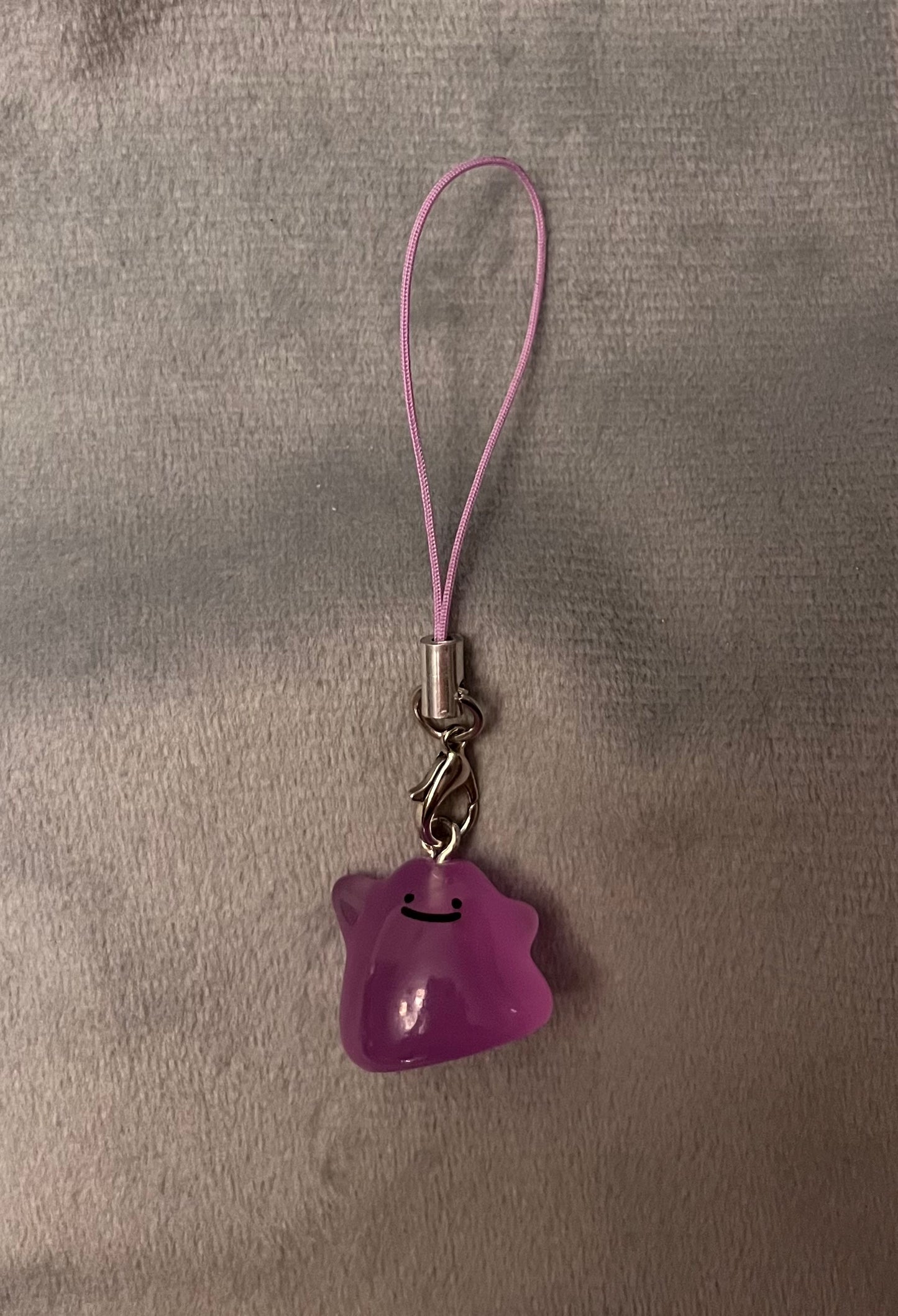 Luminous Ditto Phone Charm Pokémon Jewelry Ditto Keychain Pokémon Shiny Ditto Phonestrap for Pokémon Fan Gift