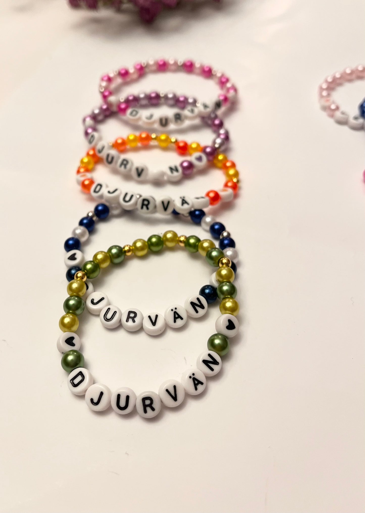 Vegan armband pärlat armband Djurvän handgjorda smycken med bokstäver Present till aktivist  