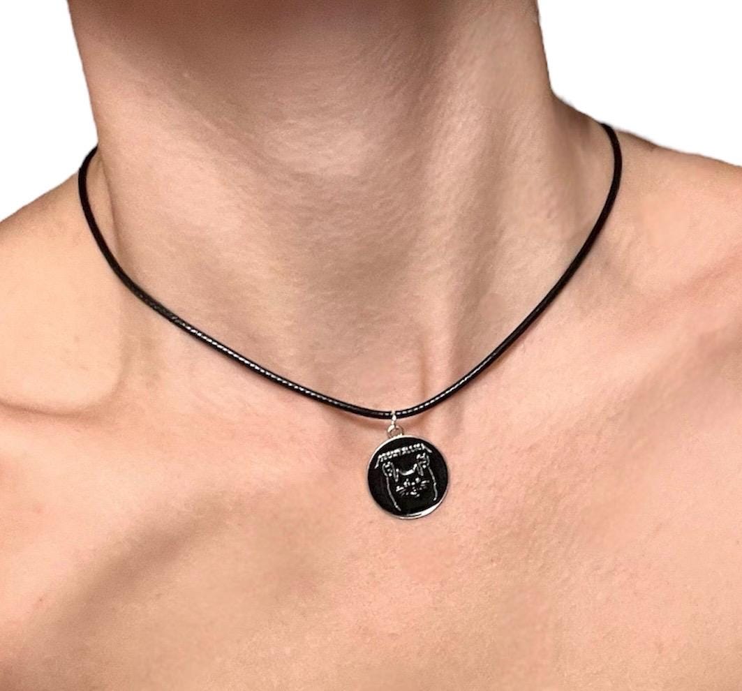 Meowtallica Halsband för Kattälskare Gåva Metall Kattsmycken