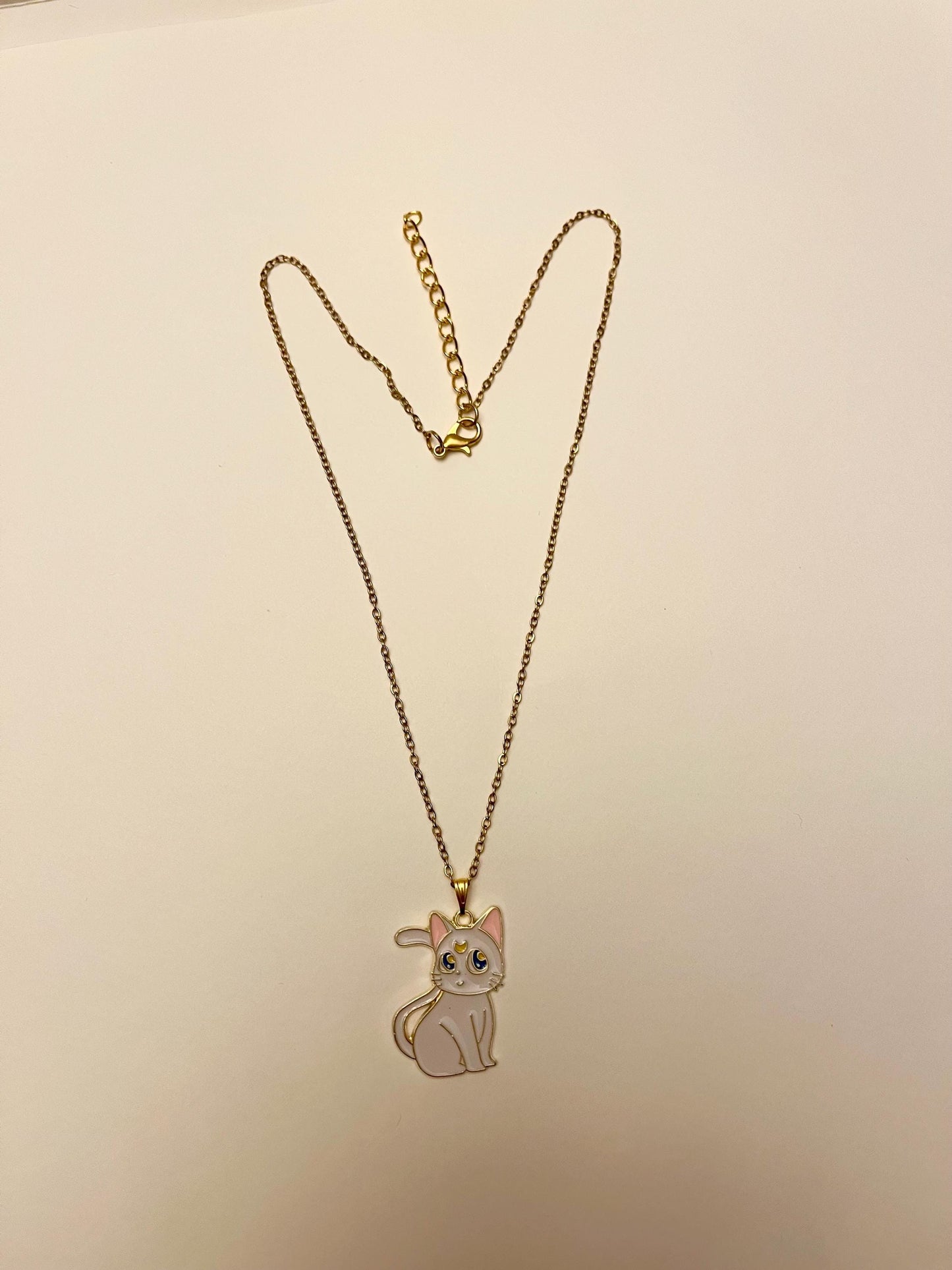 Sailor Moon Necklace Luna Artemis Necklace Anime Jewelry Gift for Sailor Moon fan Sailor Moon Merchandise Gold Imitation Luna Necklace