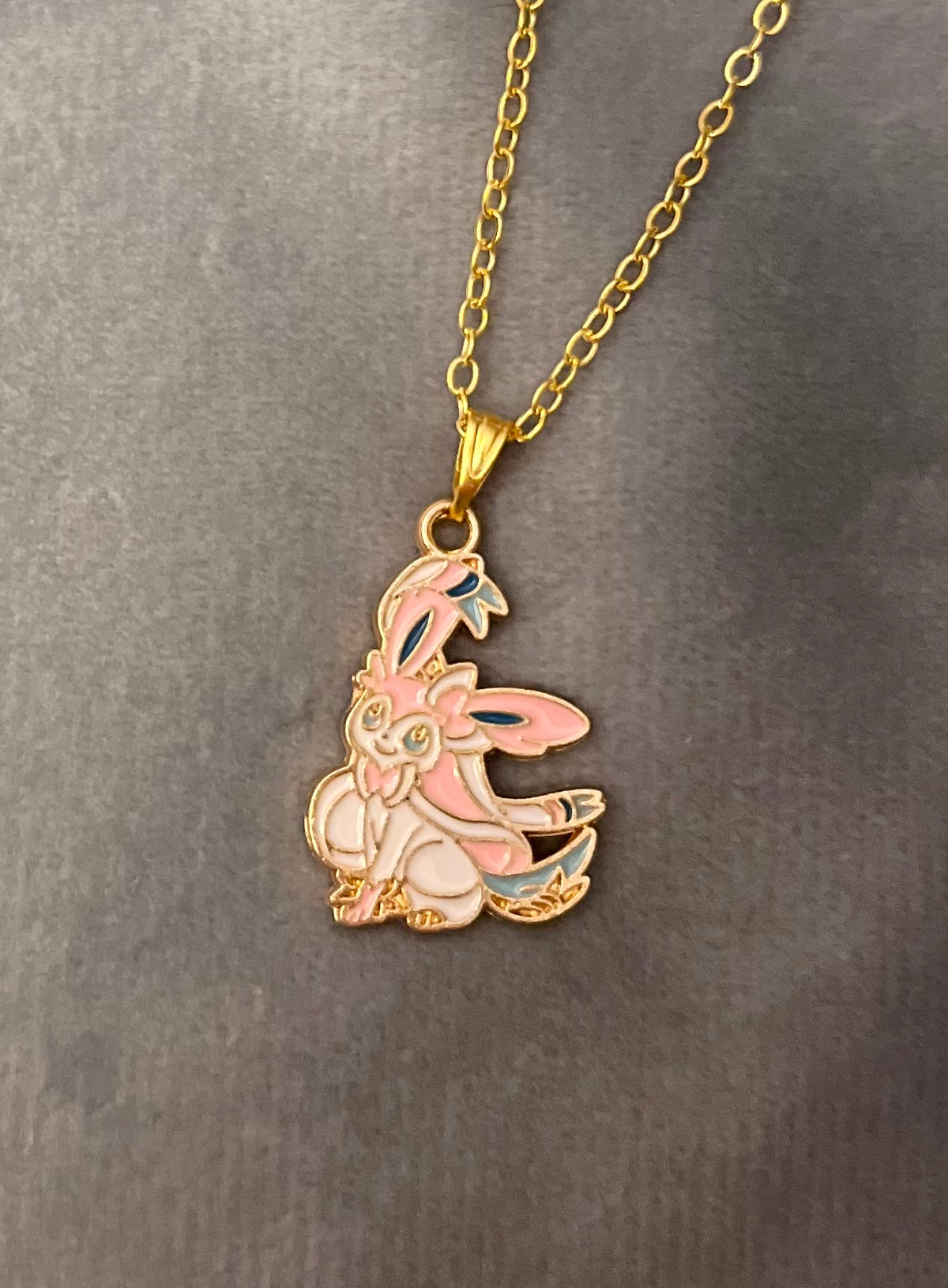 Sylveon Glaceon Necklace Eeveelutions Jewelry  Pokemon Necklace Sylveon Charm Glaceon Pendant Eeveelution