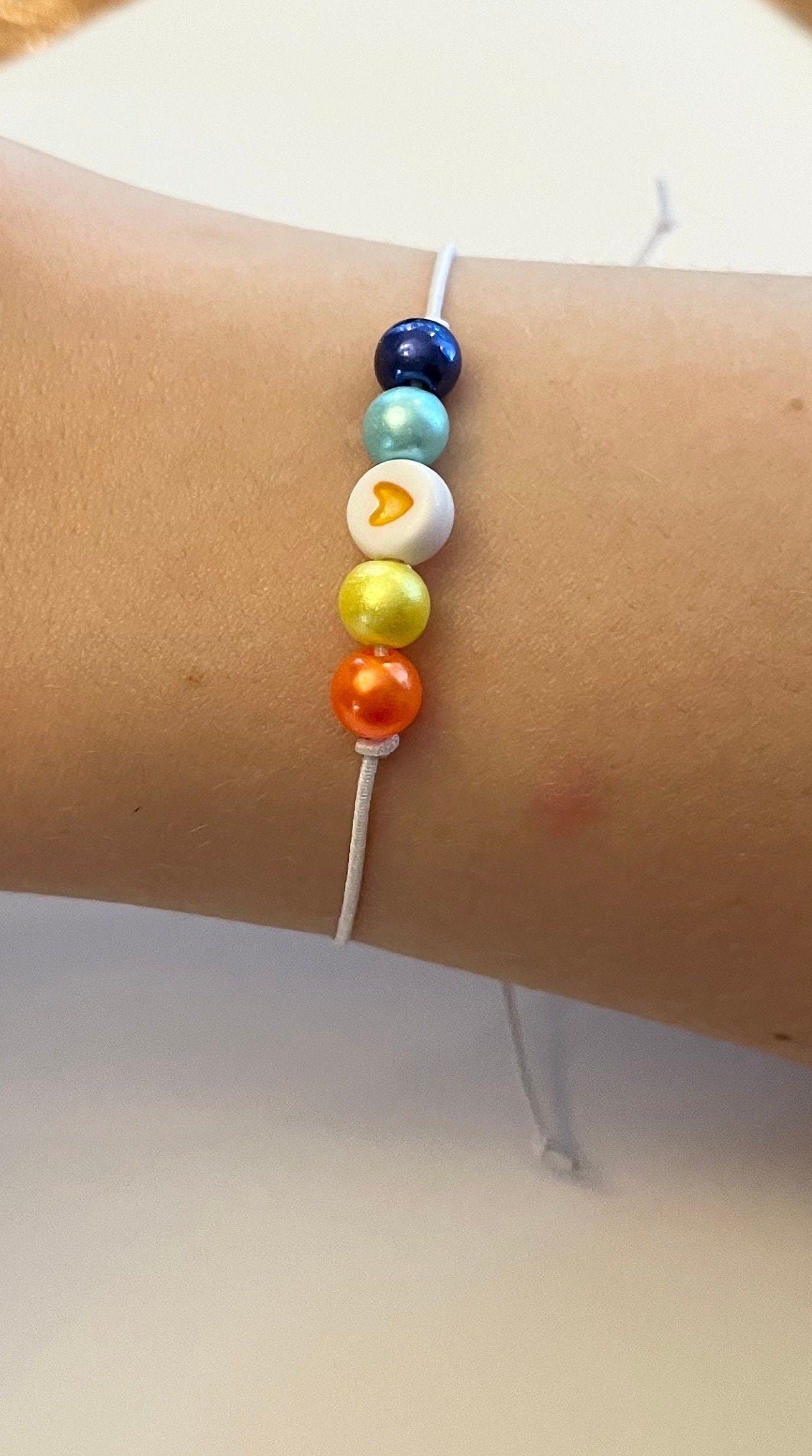 Aroace Armband Aromantisk Asexuell Pärlarmband Justerbart Elastiskt HBTQ+ Smycke för Pride Säsong Accessoarer