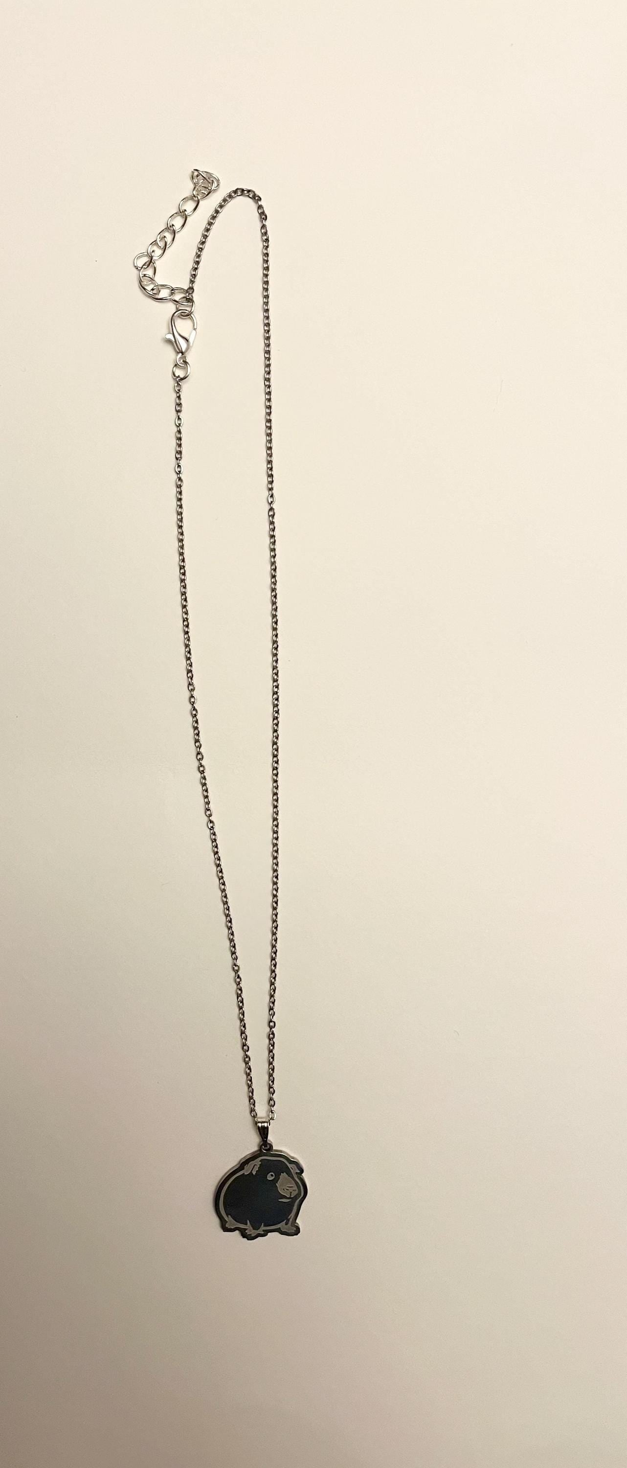 Guinea Pig Necklace Silver Gold Imitation Necklace for Guinea Pig Lover Gift for Guinea Pig Owner I love Guinea Pigs Jewelry