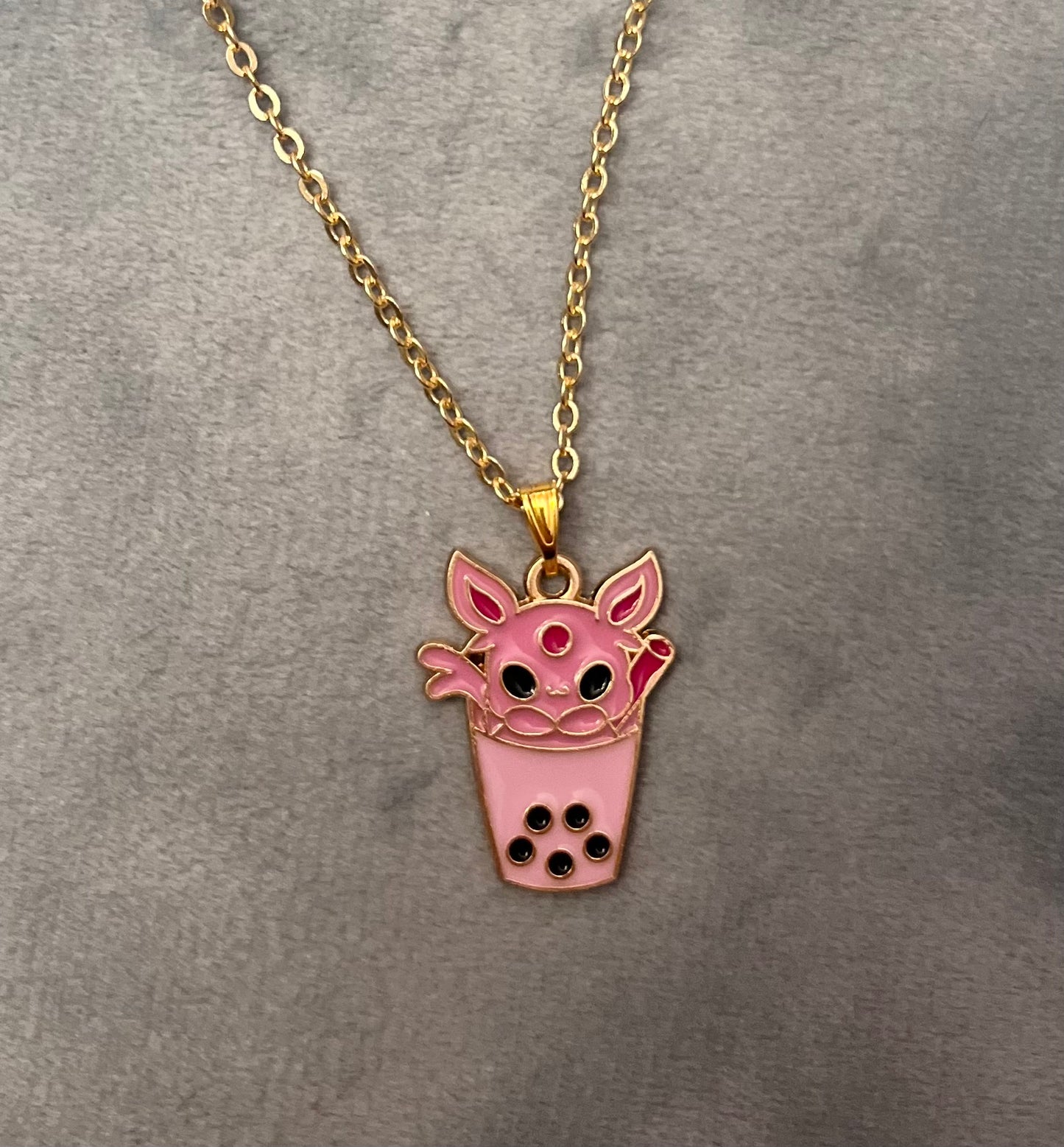 Eeveelutions Necklace Pokemon Boba Tea Eeveelutions Bubble Tea Pokemon Lover Gift Eevee Necklace Milk Tea Eeveelution