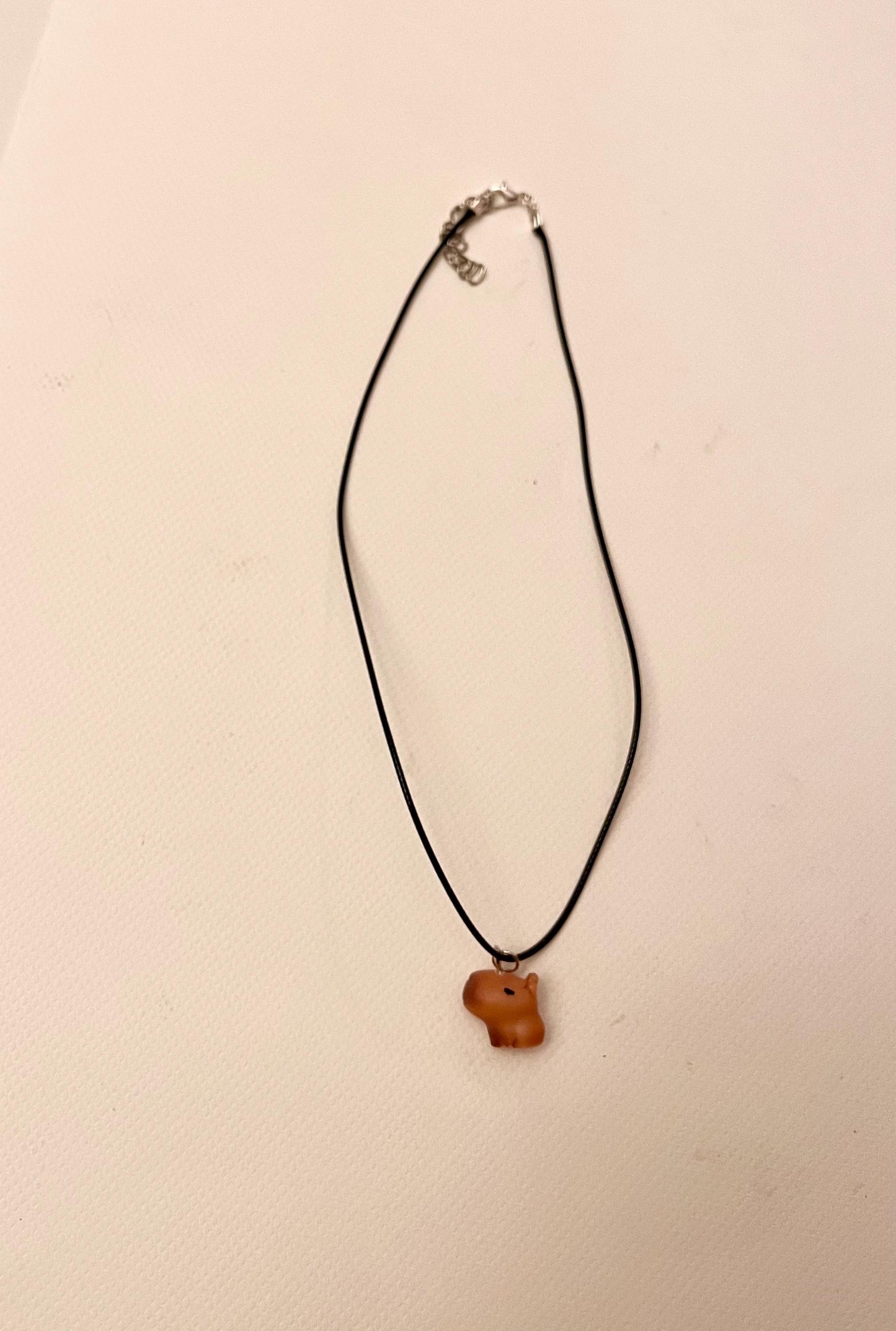 Capybara Necklace Cute Miniature Animal Jewelry Kapibara Charm Kawaii Choker