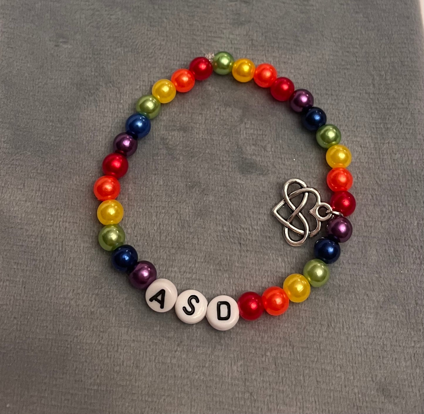 Autism Bracelet Elastic Beaded Bracelet Autism Awareness ASD Jewelry Autistic Bracelet Rainbow Colors