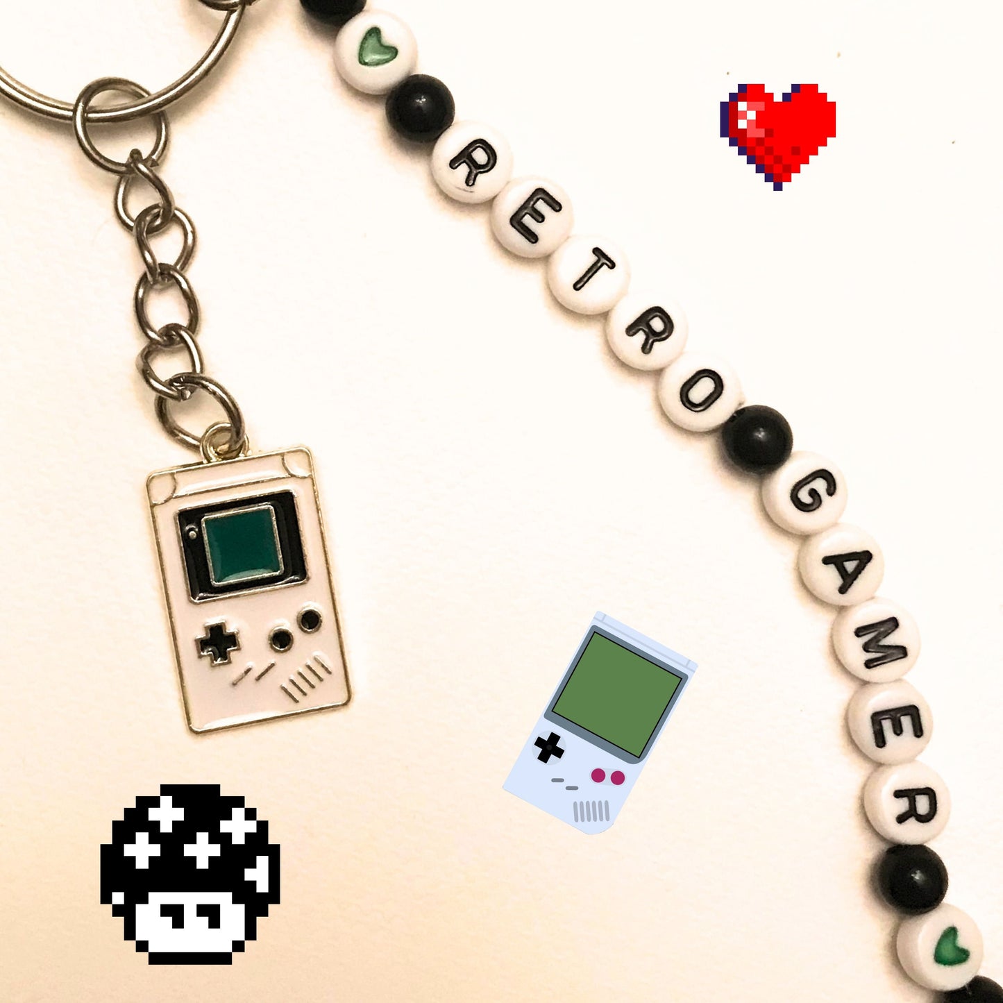 Game Boy Nyckelring Nintendo nyckelring Present till Retro Gamer Tv-spel accessoar