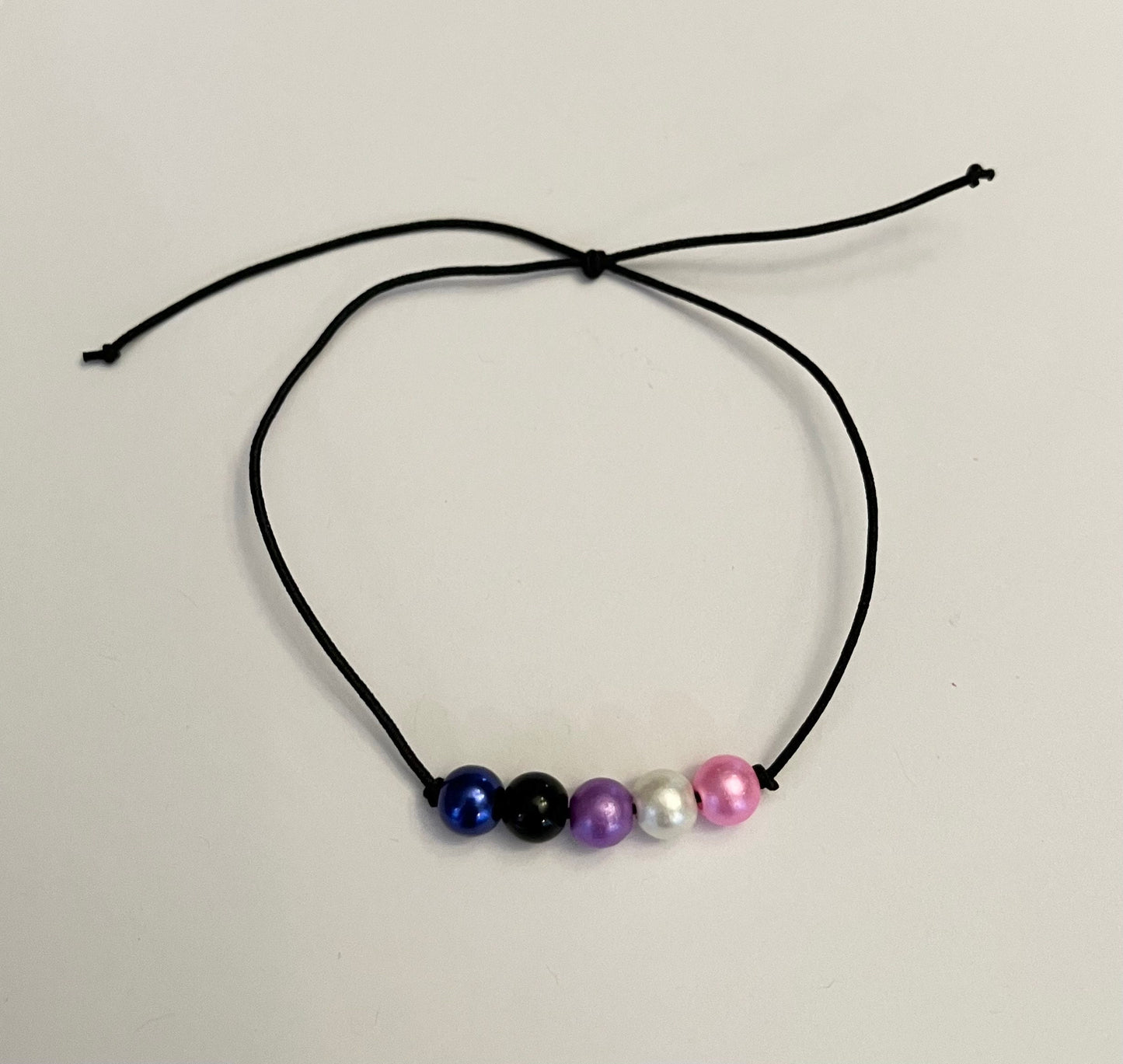 Genderfluid armband med pärlor, justerbart elastiskt armband HBTQ+ smycken för Pride-månaden accessoarer