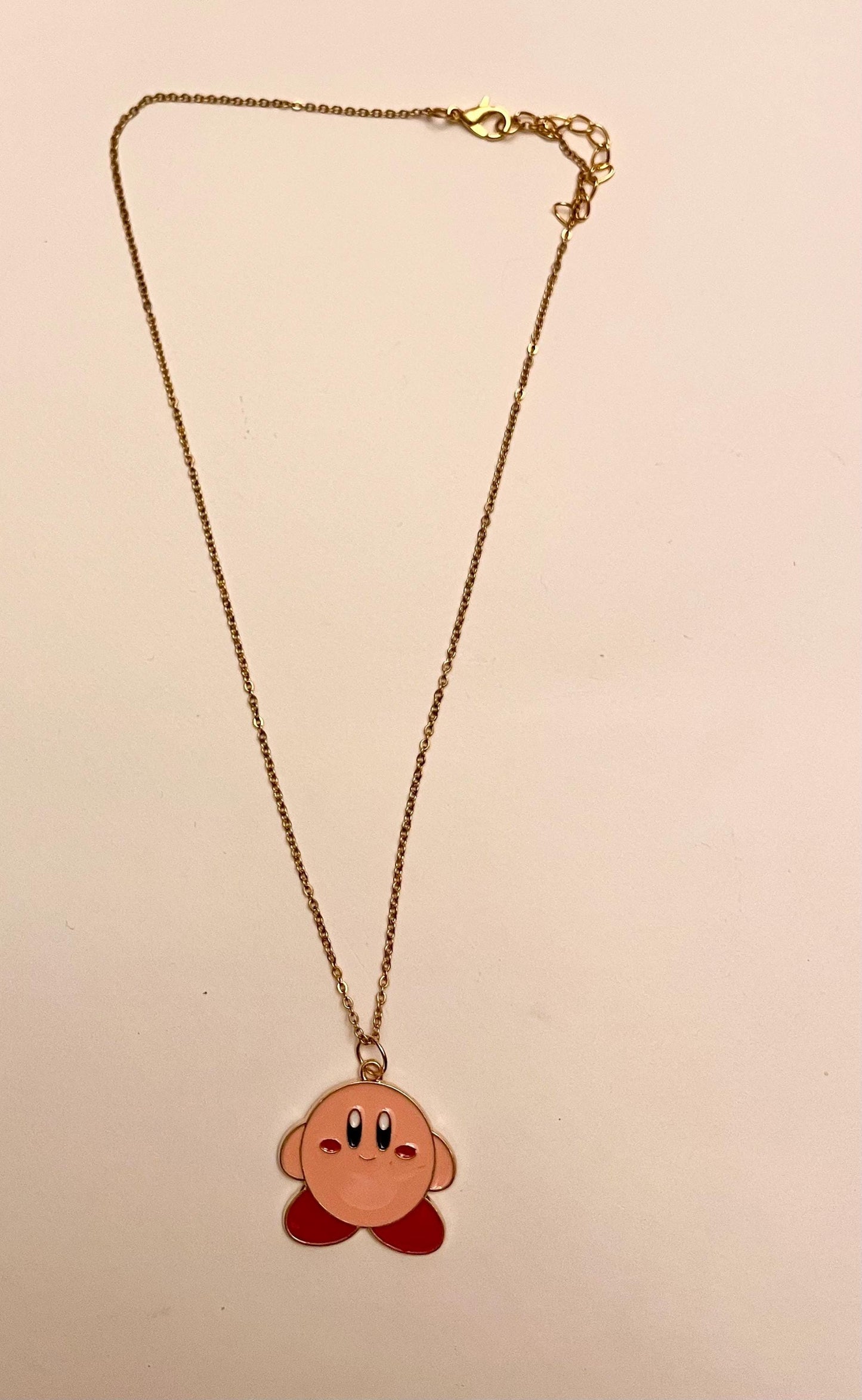 Nintendo Kirby Halsband för Retro Gamer Present Tv-spel Smycken Kirby Berlock Nintendo Hängsmycke Kirby Smycken Guld Halsband