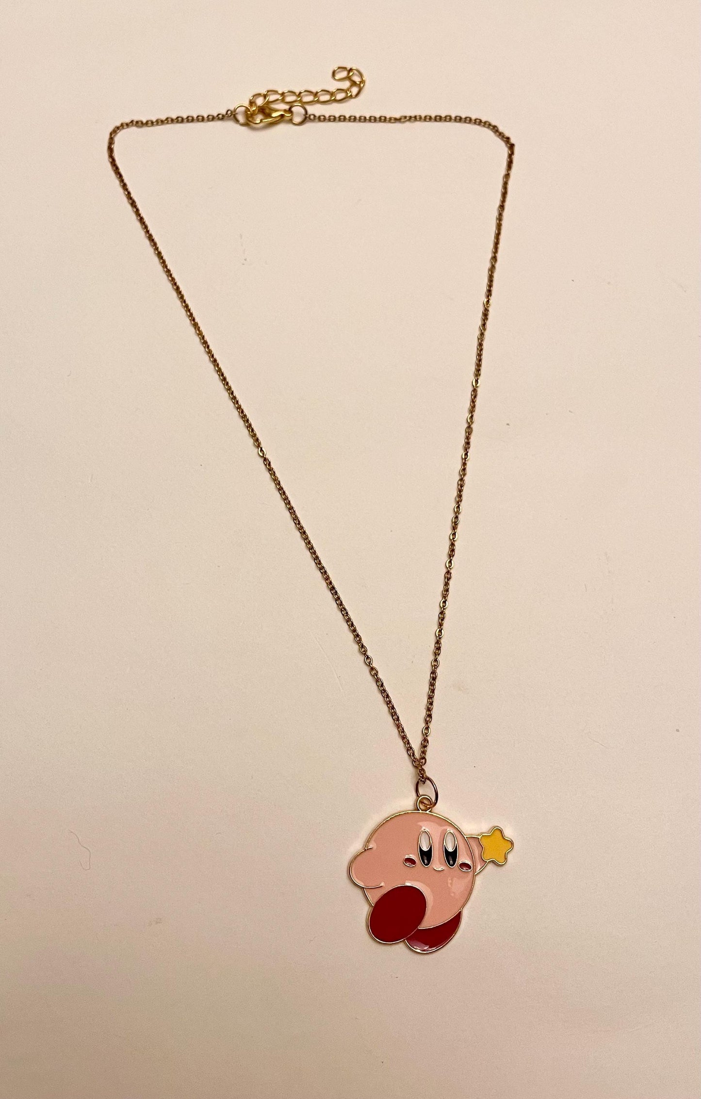 Nintendo Kirby Halsband för Retro Gamer Present Tv-spel Smycken Kirby Berlock Nintendo Hängsmycke Kirby Smycken Guld Halsband