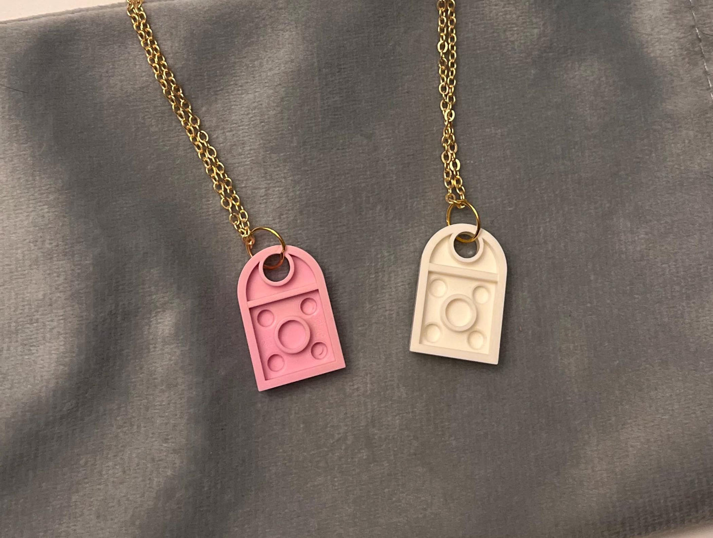 Lego Hjärta halsband för Par och Bästa Vänner Halsband Guld imitation Smycken Vänskapshalsband vänskapshjärta