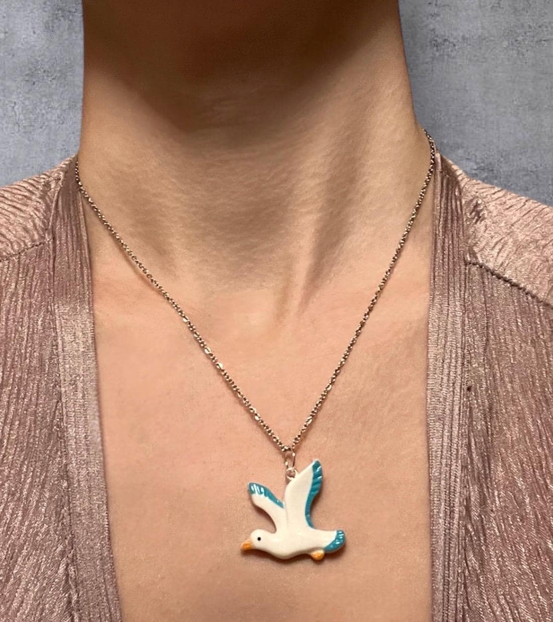 Fiskmås halsband Måshalsband för måsälskare fågelälskare smycken mås berlock trut jag älskar måsar