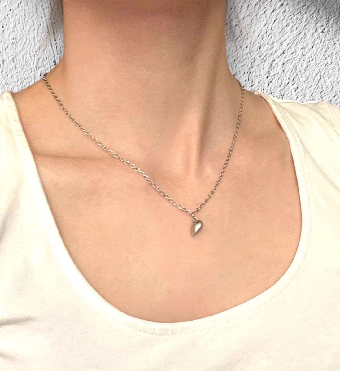 Magnetic Heart Necklace for Couples and Best Friends Necklace Silver Imitation Jewelry Friendship Necklace