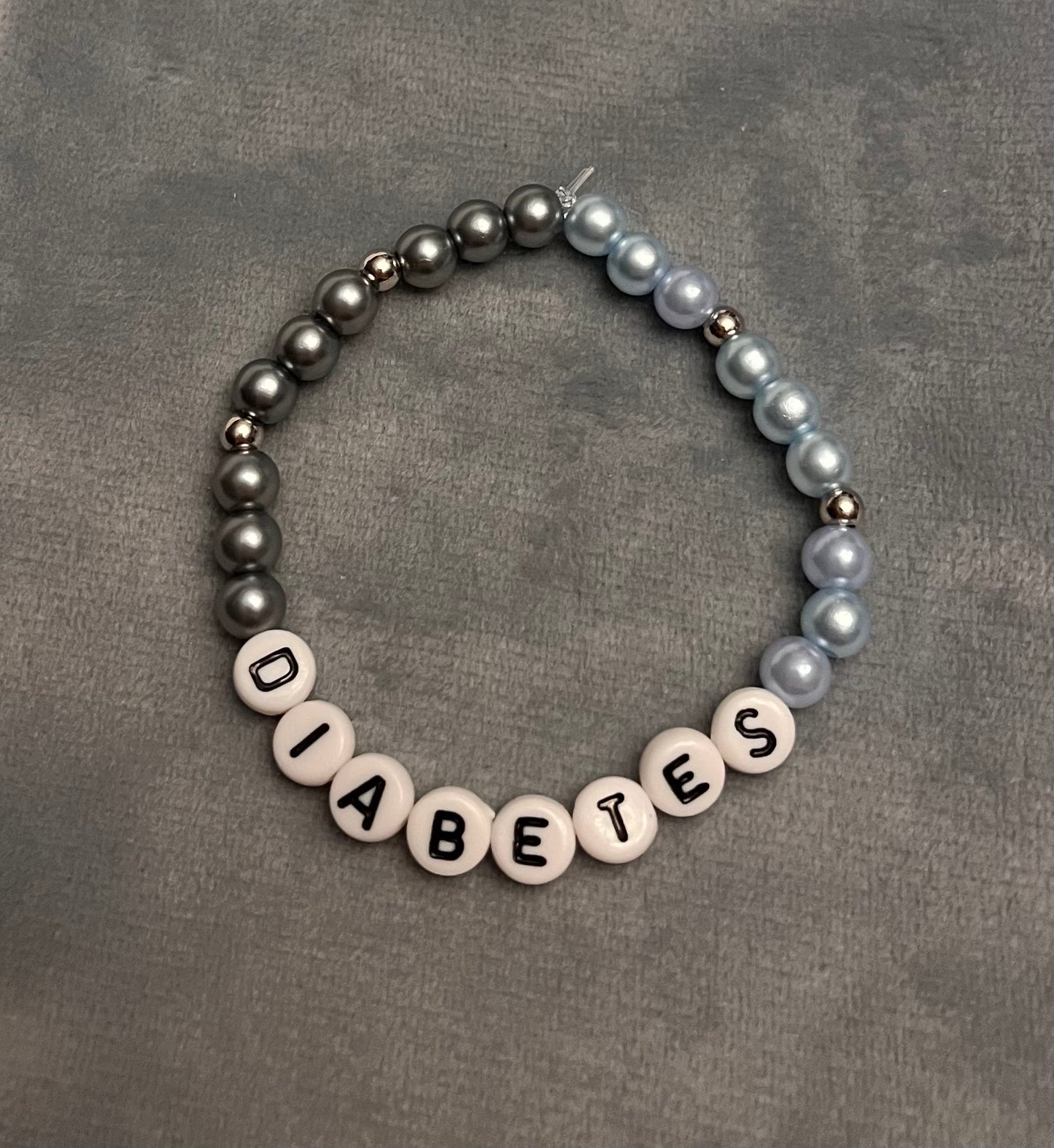 Diabetes Bracelet Diabetic Beaded Bracelet for Diabetes Awareness Elastic Bracelet Diabetes Jewelry